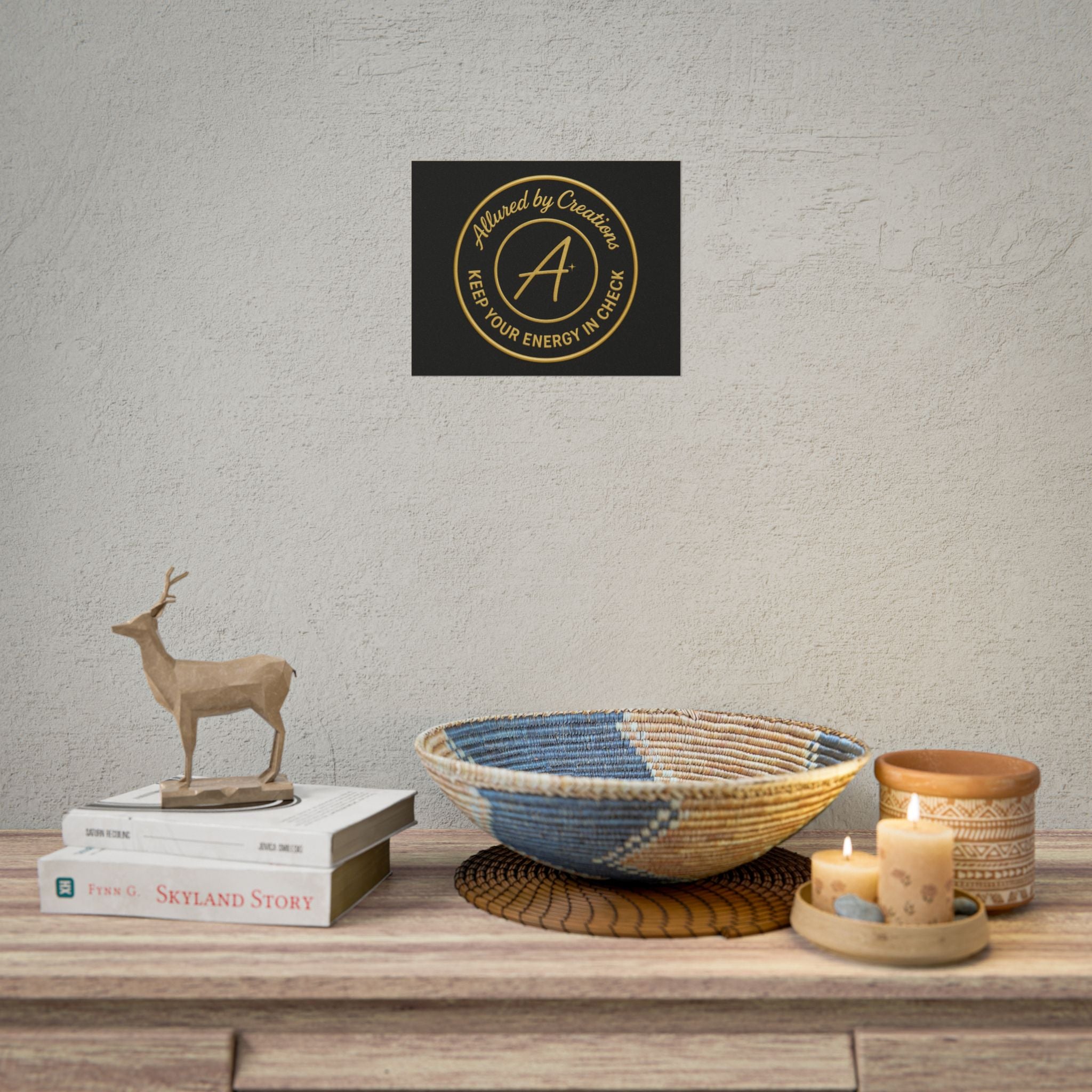 Keep Your Energy in Check Rolled Poster - Gold Emblem Wall Art | Allured By Creations