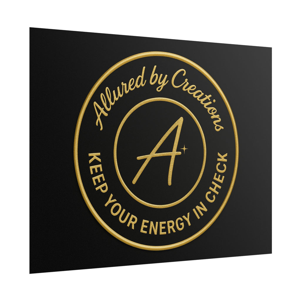 Keep Your Energy in Check Rolled Poster - Gold Emblem Wall Art | Allured By Creations