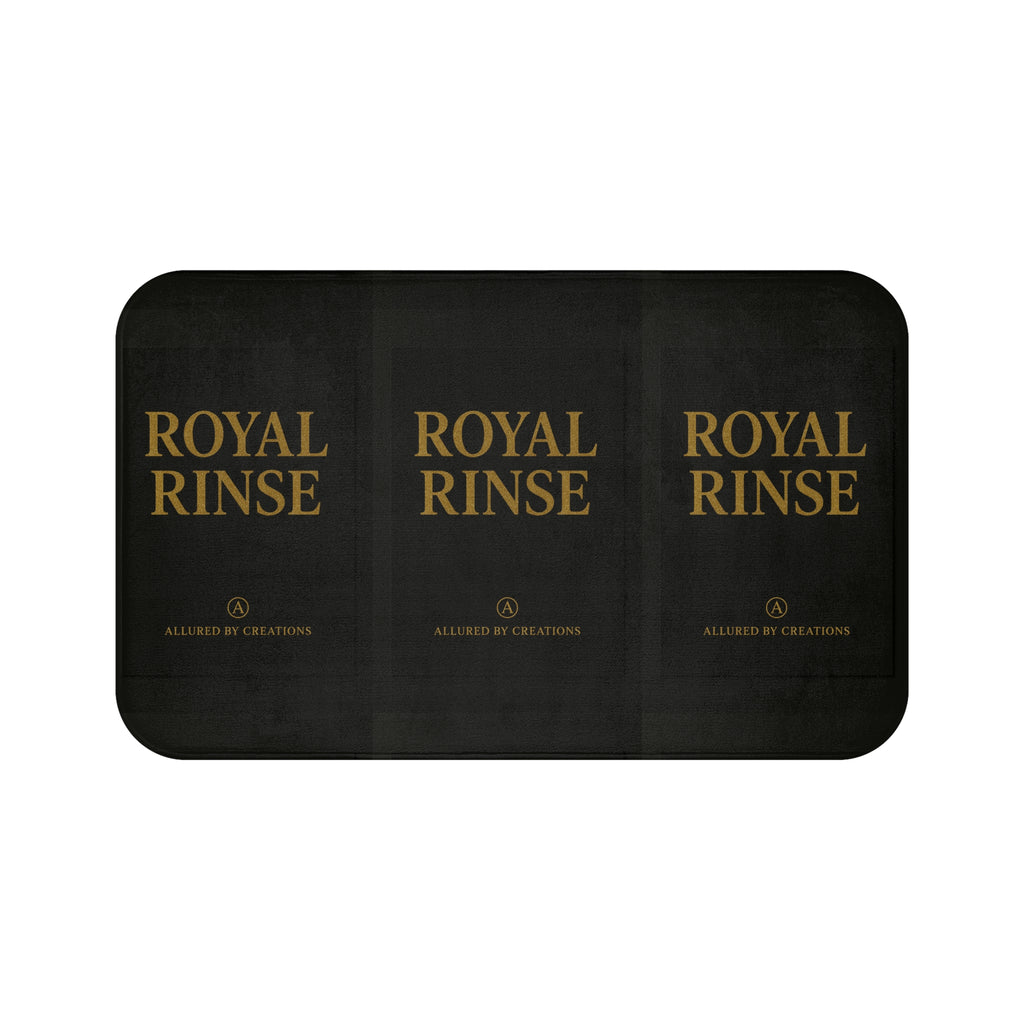 Royal Rinse 24K Gold Luxury Bathroom Rug Set - Black & Gold Bath Mat | Allured By Creations