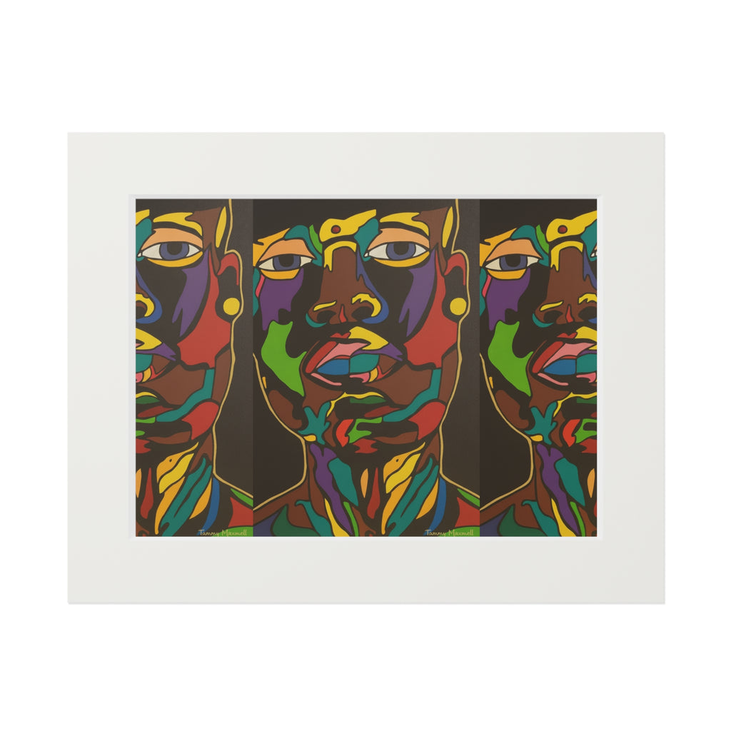 Colorful Pop Art Portrait Fine Art Print - Framed Passepartout | Allured By Creations