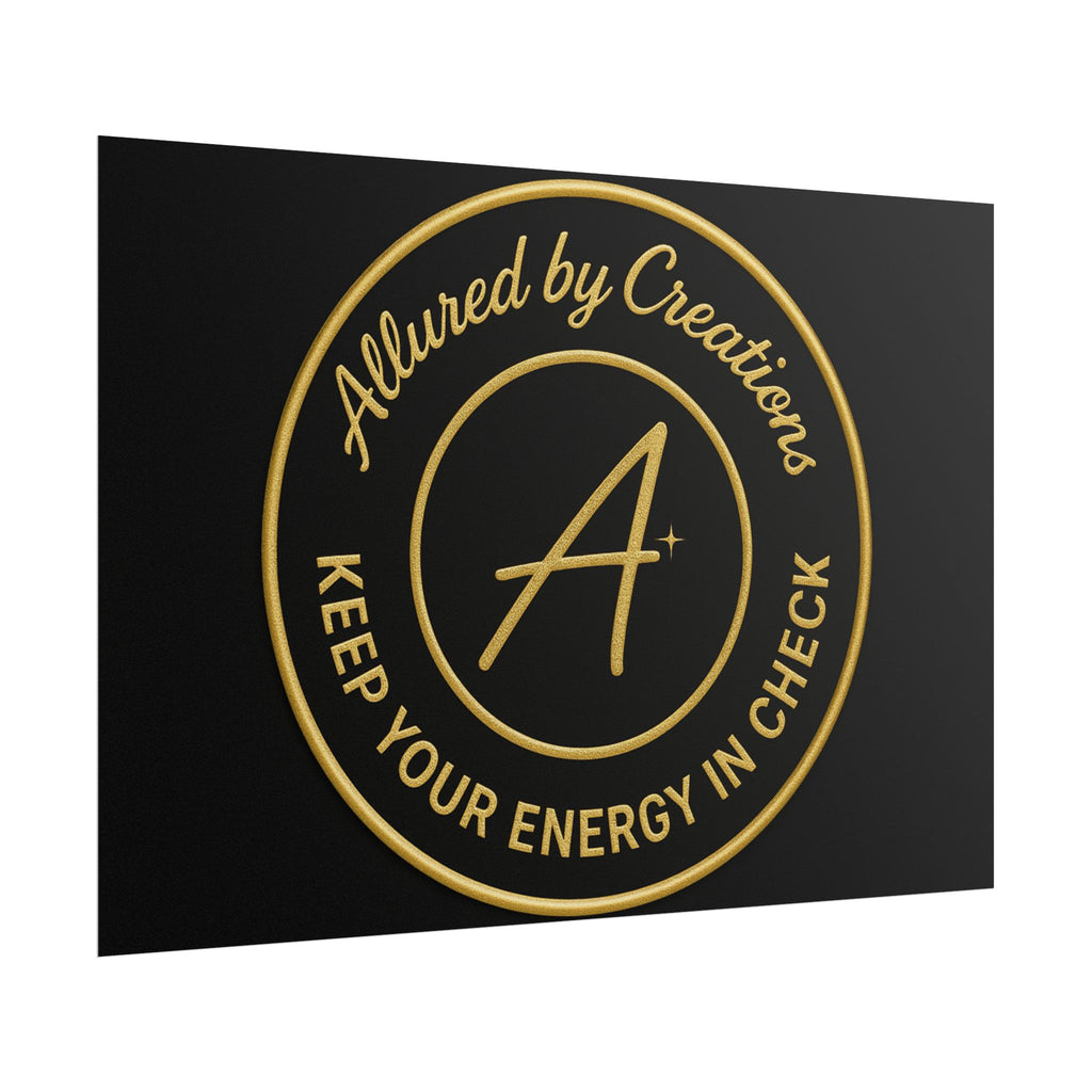 Keep Your Energy in Check Rolled Poster - Gold Emblem Wall Art | Allured By Creations