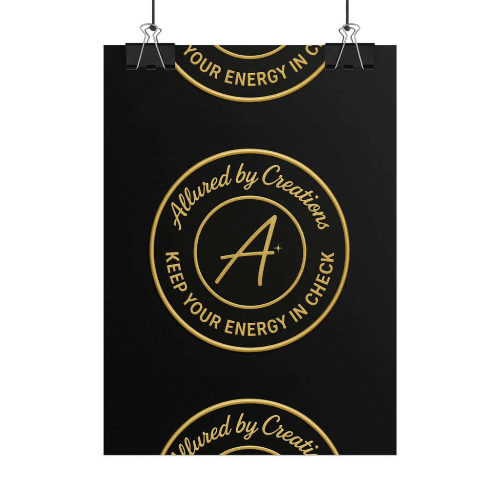 Keep Your Energy in Check Rolled Poster - Gold Emblem Wall Art | Allured By Creations