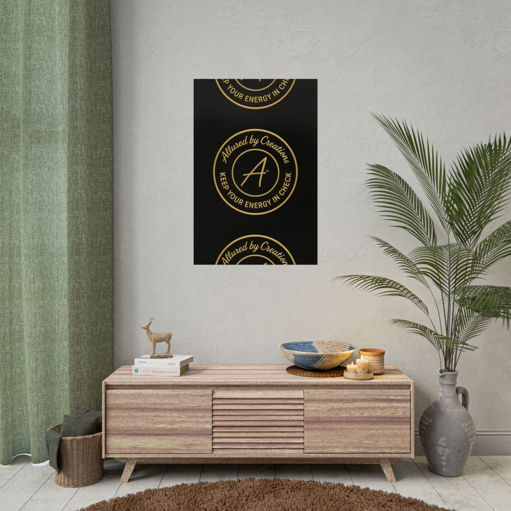 Keep Your Energy in Check Rolled Poster - Gold Emblem Wall Art | Allured By Creations