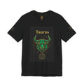 Taurus Zodiac T-Shirt - Emerald Green Birthstone - Celestial Divine Alignment