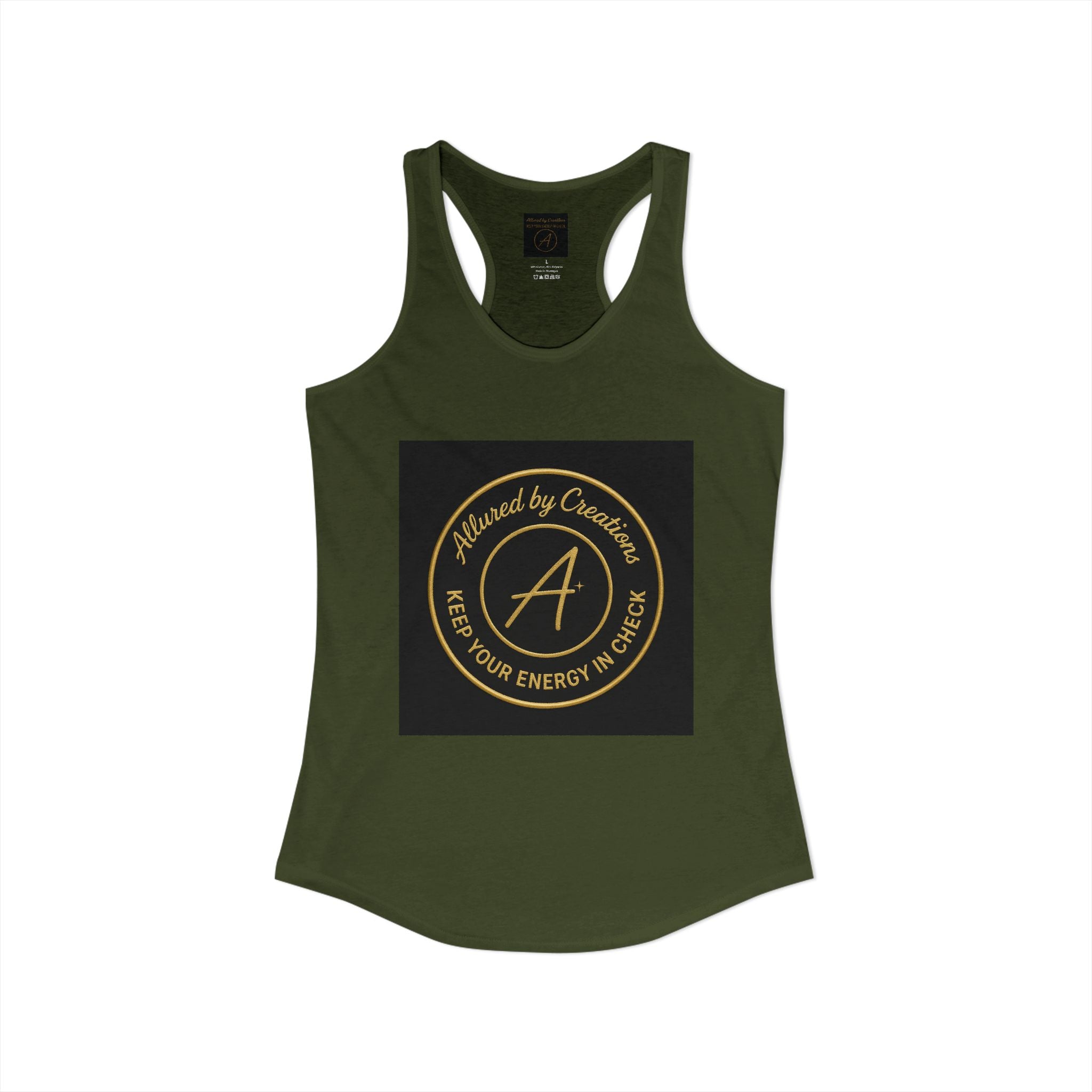 Keep Your Energy in Check Racerback Tank - Spiritual Apparel | Allured By Creations