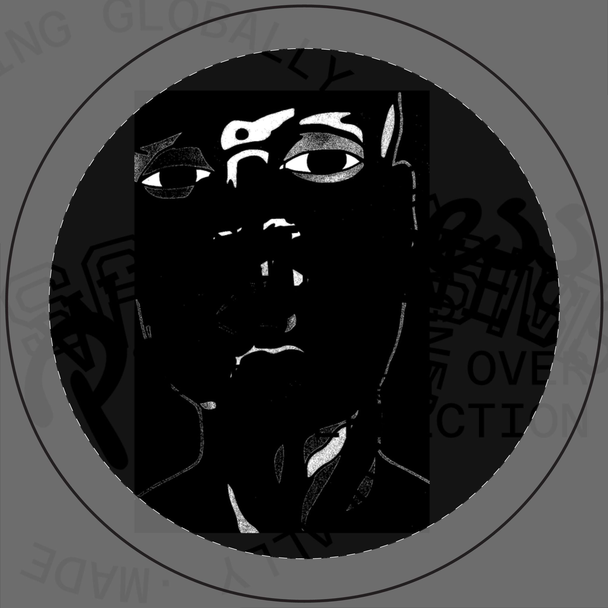 Protection Prayer Engraved Candle 14oz - Soy Wax Abstract Face | Allured By Creations