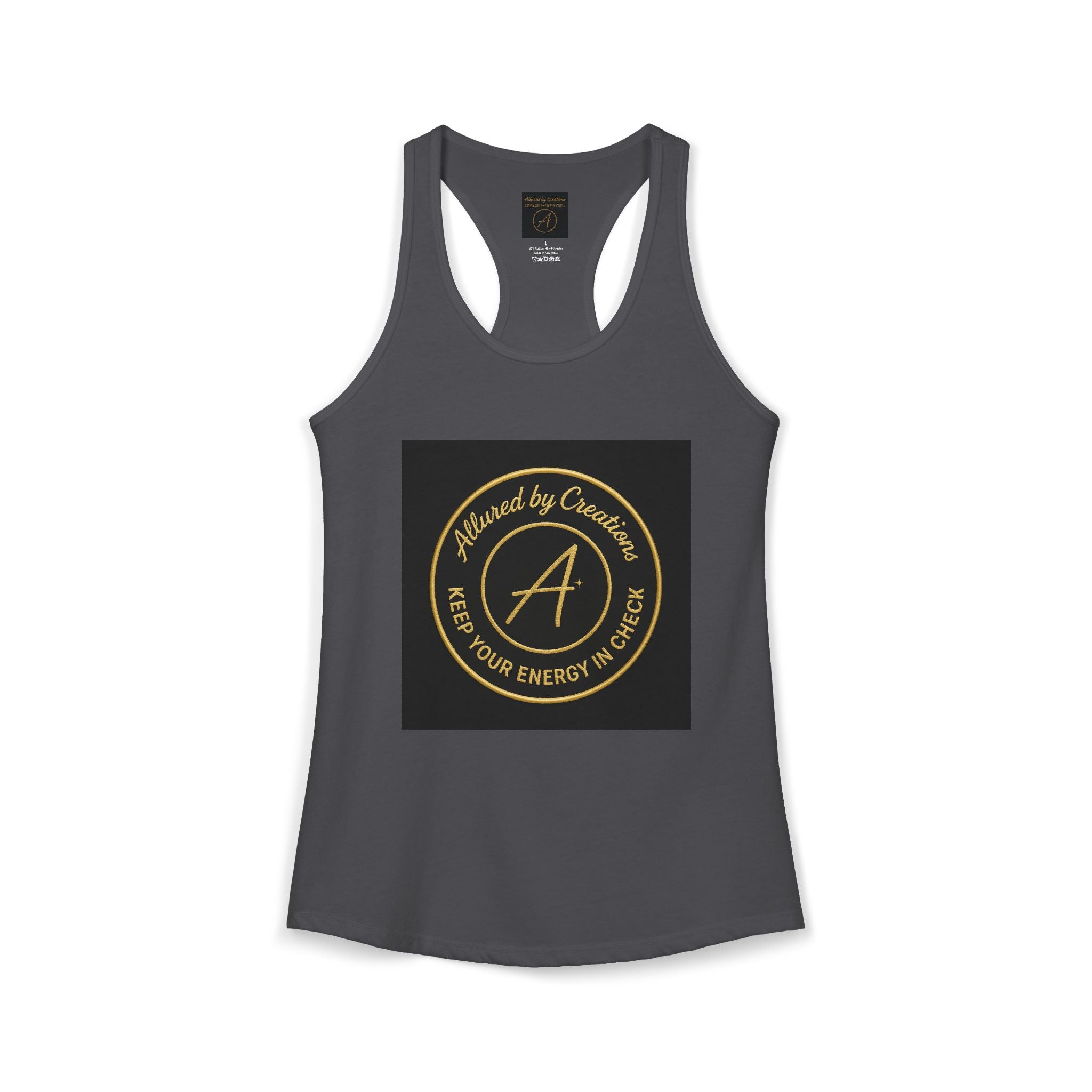 Keep Your Energy in Check Racerback Tank - Spiritual Apparel | Allured By Creations