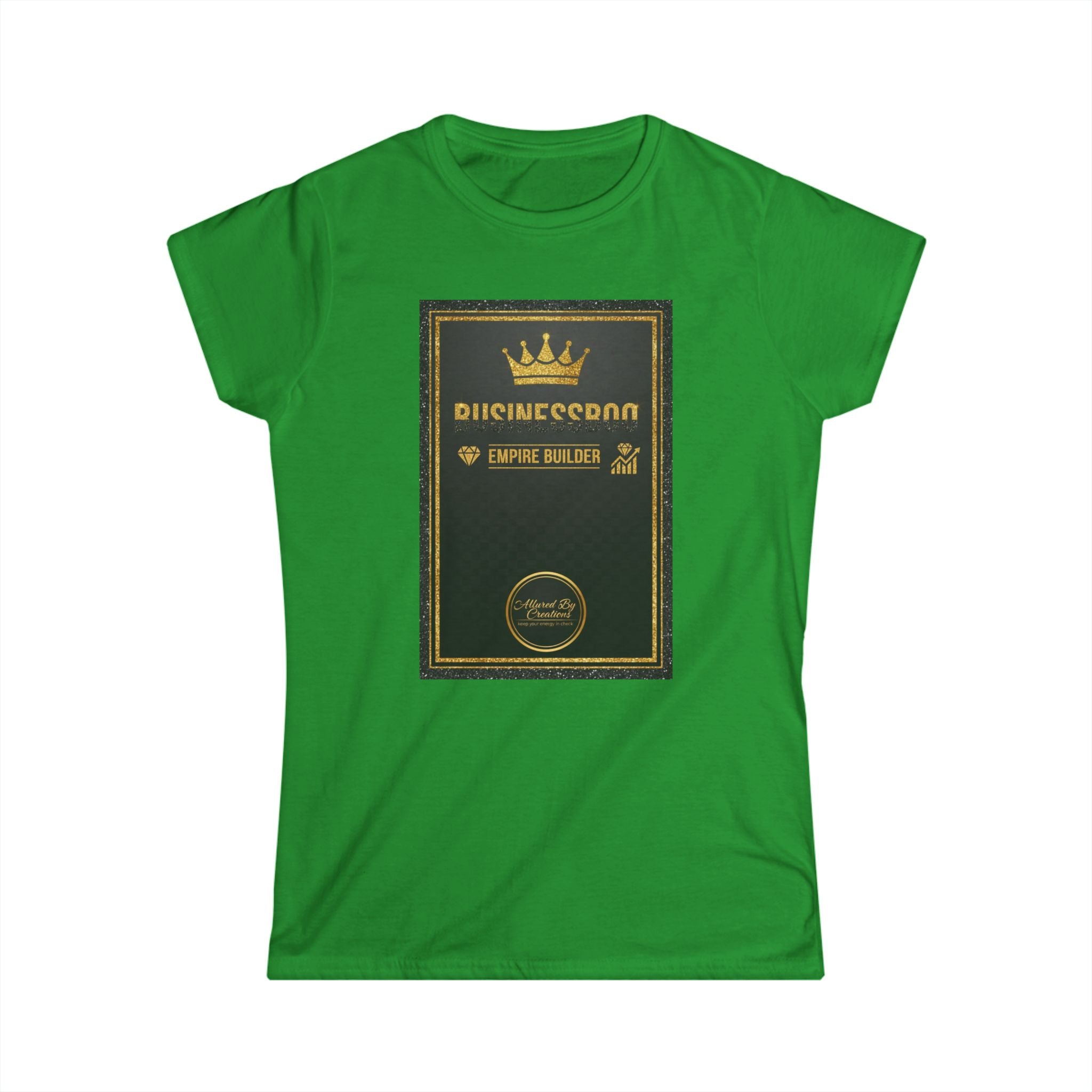 Women's Tee - Vintage Gold Crown 'Businesswoman Empire Builder' Graphic with allured by creations signature