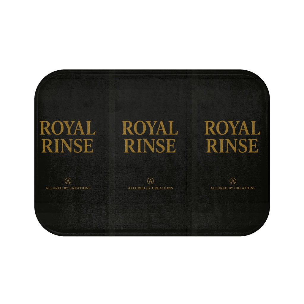 Royal Rinse 24K Gold Luxury Bathroom Rug Set - Black & Gold Bath Mat | Allured By Creations