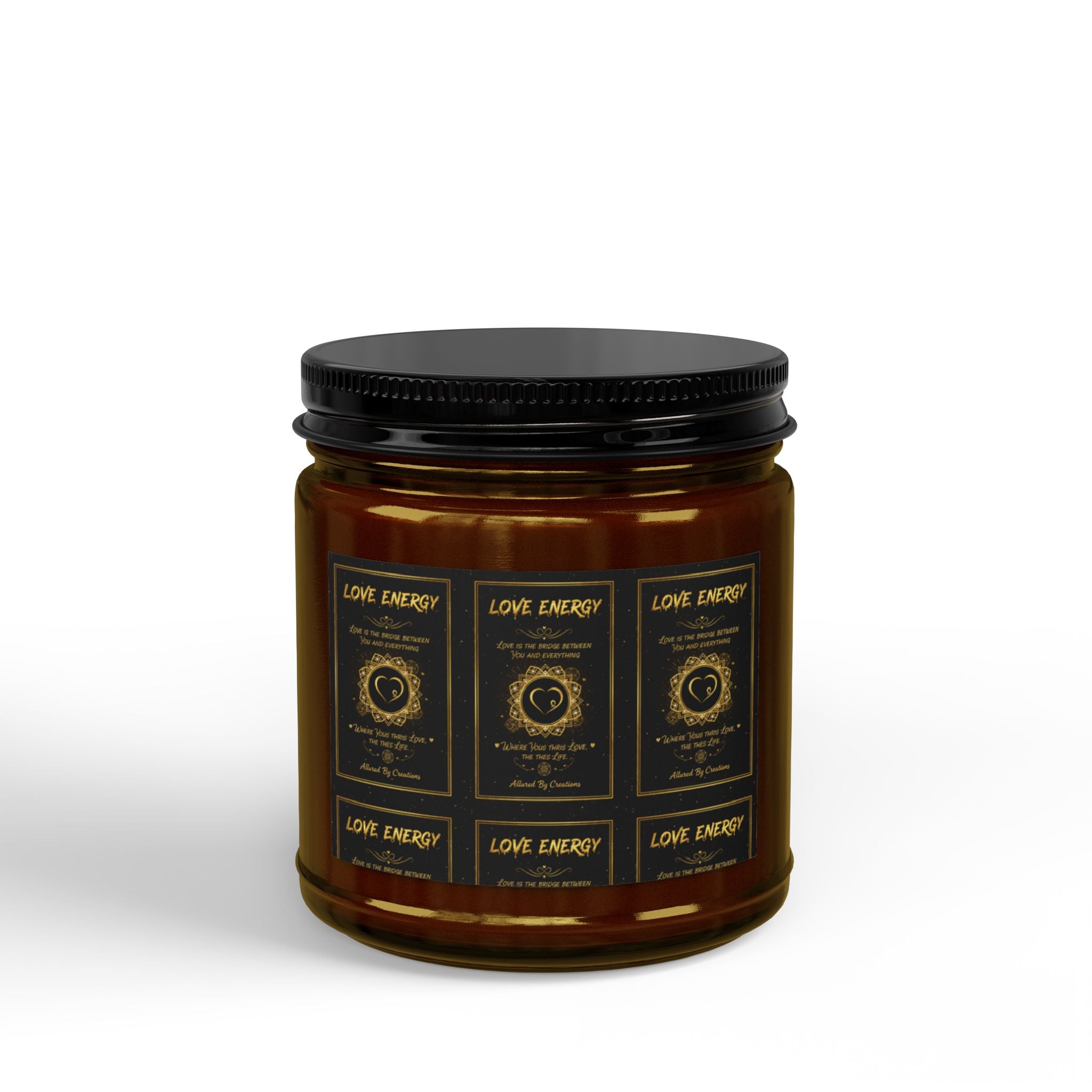 Love Energy Prayer Candle 9oz - Soy Wax Amber Jar | Allured By Creations
