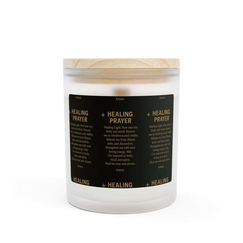 Divine Healing Prayer Candle 11oz - Frosted Jar Soy Wax | Allured By Creations