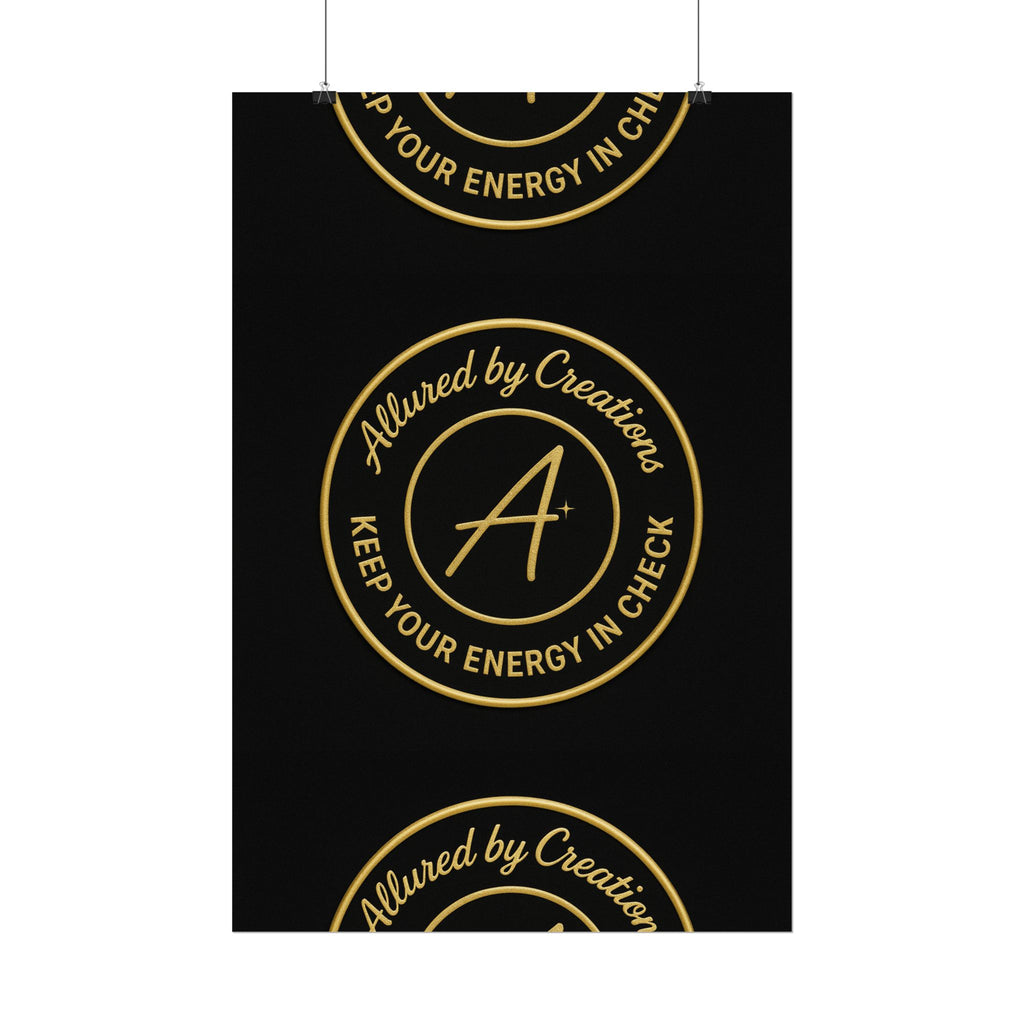 Keep Your Energy in Check Rolled Poster - Gold Emblem Wall Art | Allured By Creations