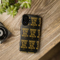 Energy Is The Real Wealth Phone Case - Black & Gold Protective | Allured By Creations