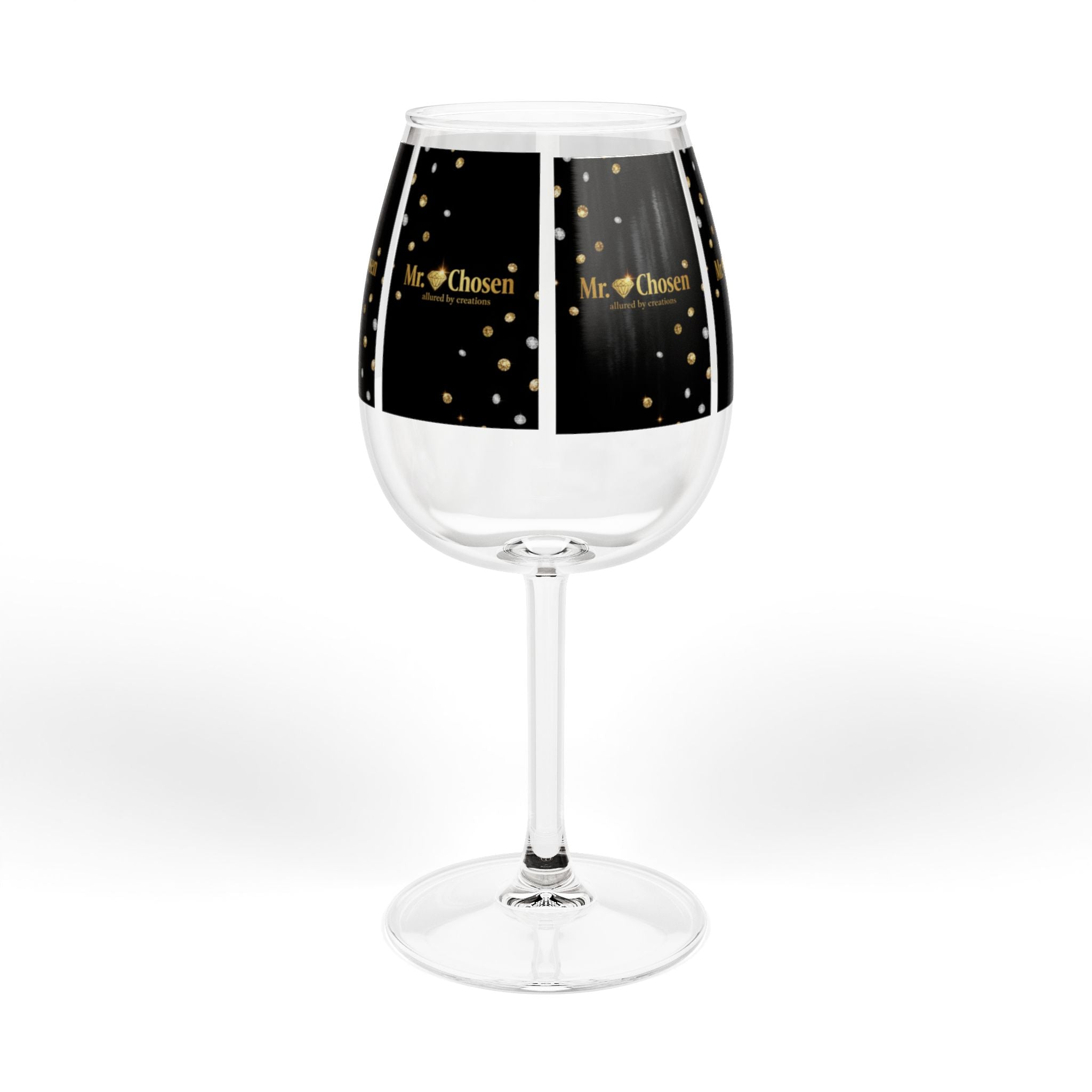 Mr Chosen — Luxury Gold & Diamond 12oz Wine Glass | Spiritual Celebration Stemware | Allured by Creations