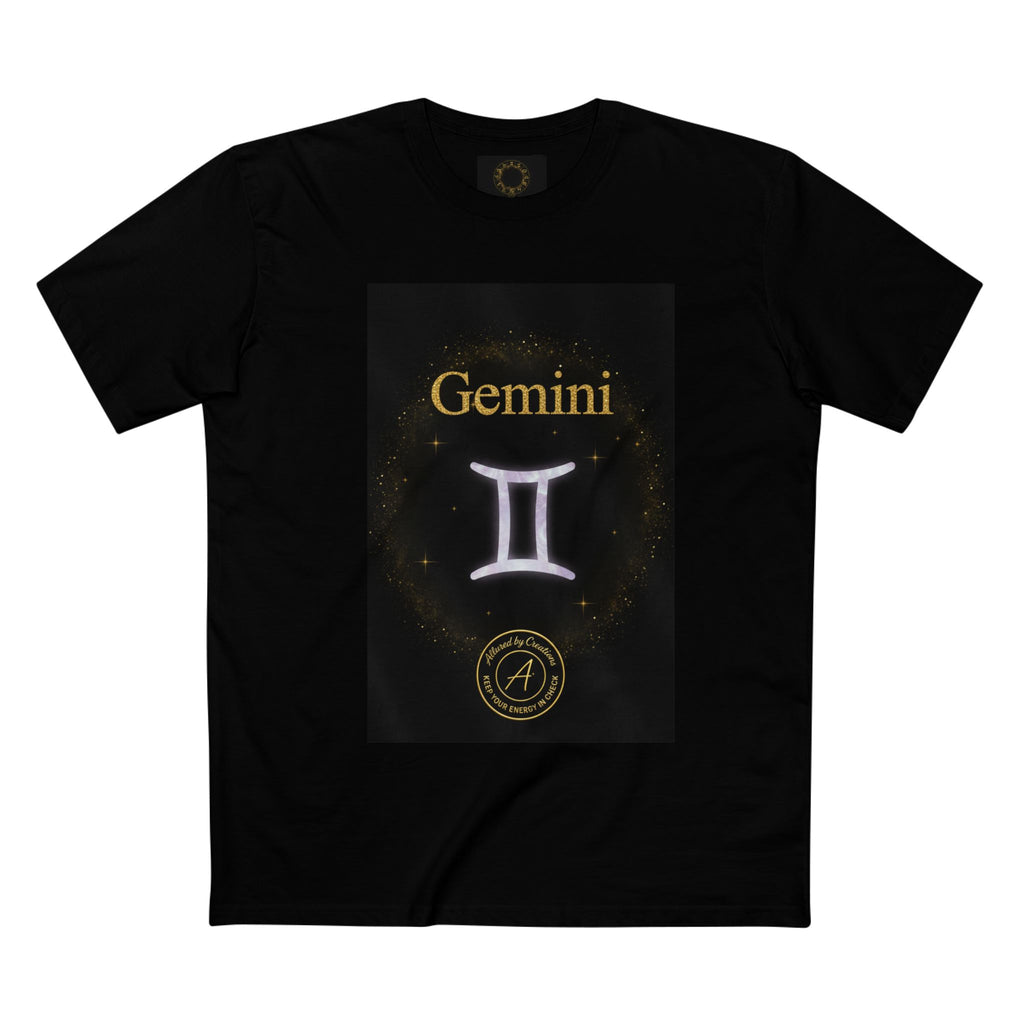 Gemini Zodiac T-Shirt - Pearl Birthstone - Celestial Divine Alignment