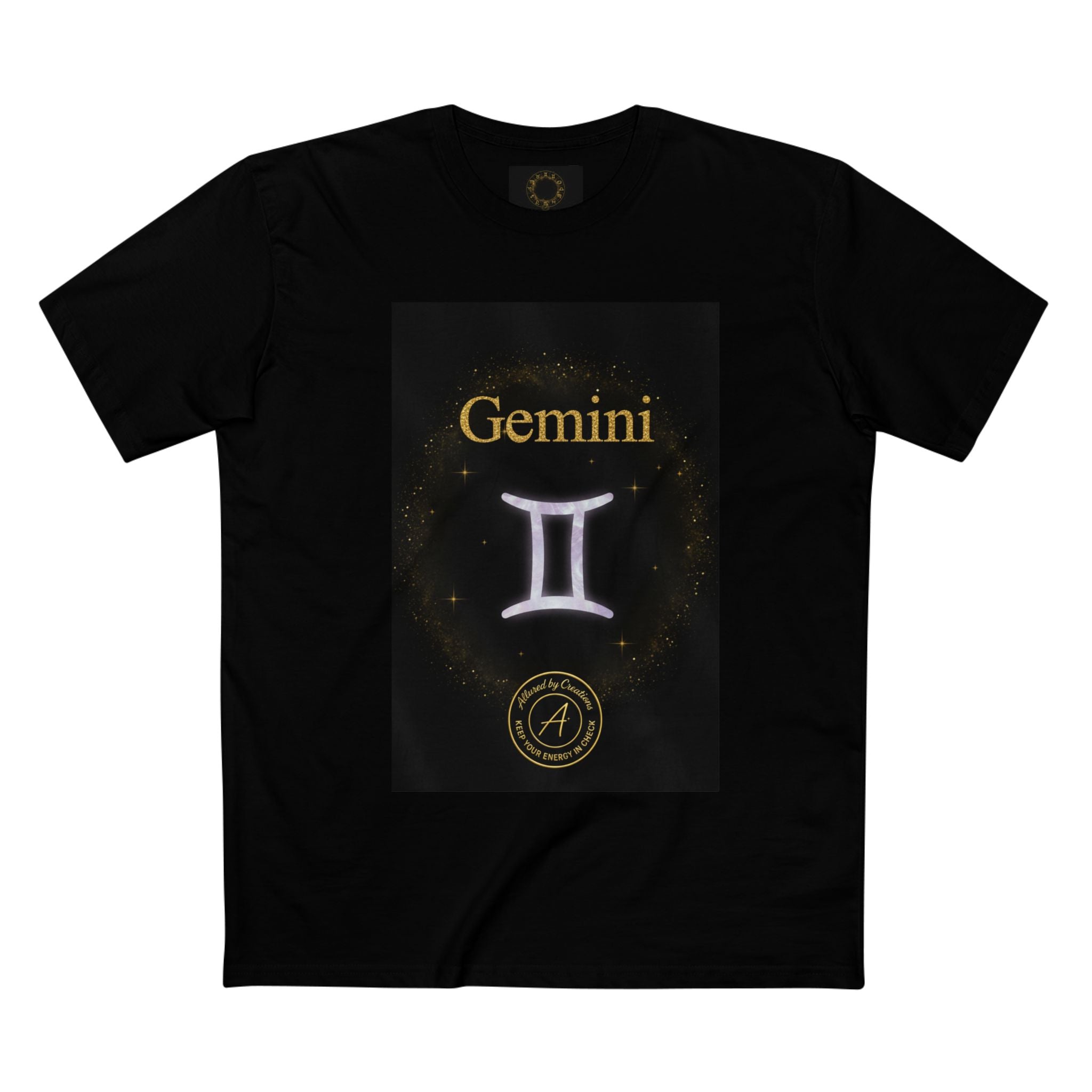 Gemini Zodiac T-Shirt - Pearl Birthstone - Celestial Divine Alignment