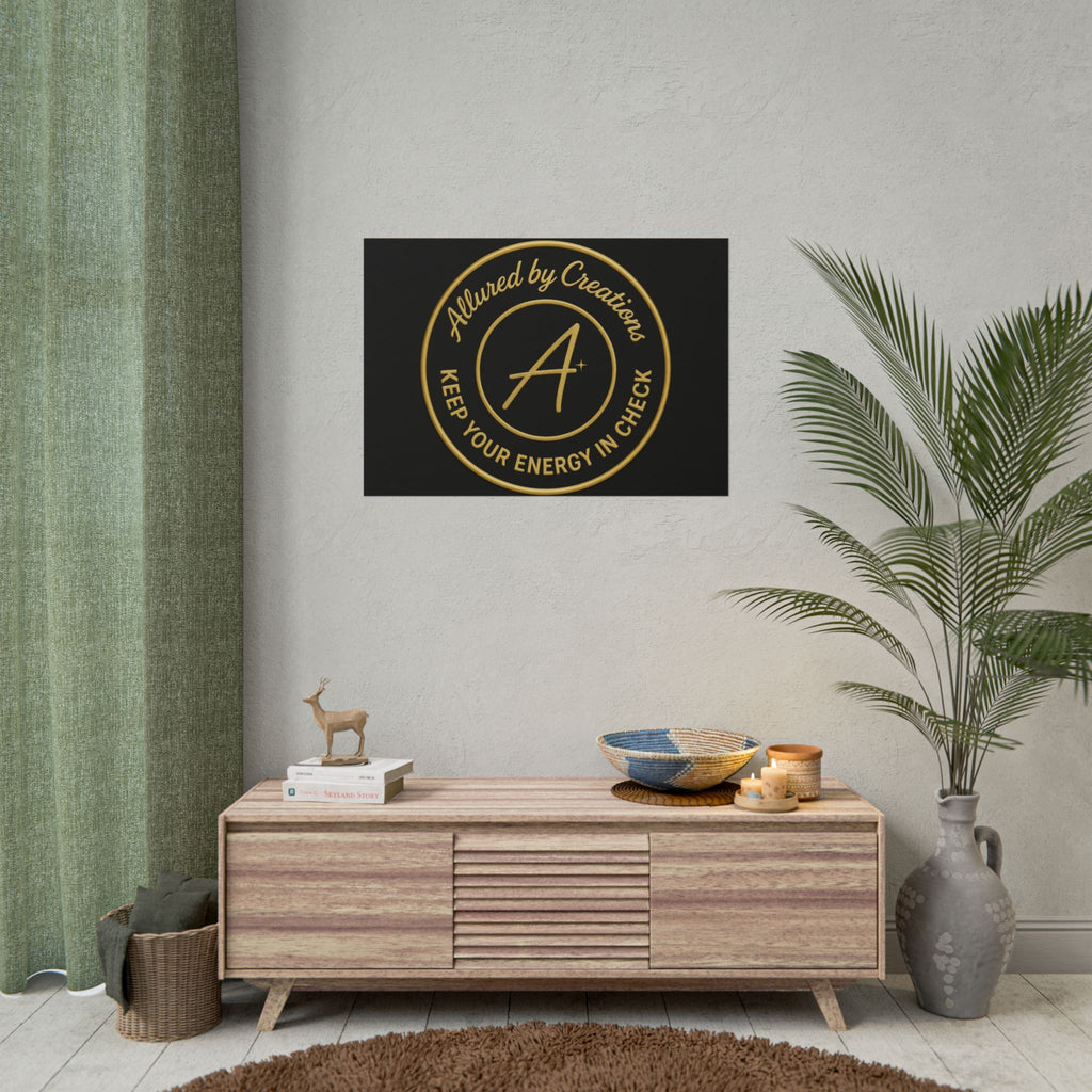 Keep Your Energy in Check Rolled Poster - Gold Emblem Wall Art | Allured By Creations