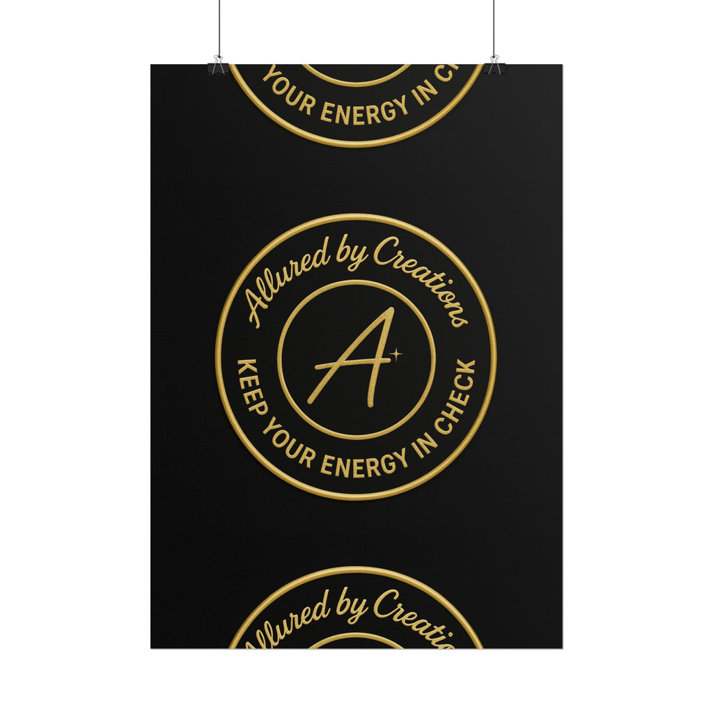 Keep Your Energy in Check Rolled Poster - Gold Emblem Wall Art | Allured By Creations