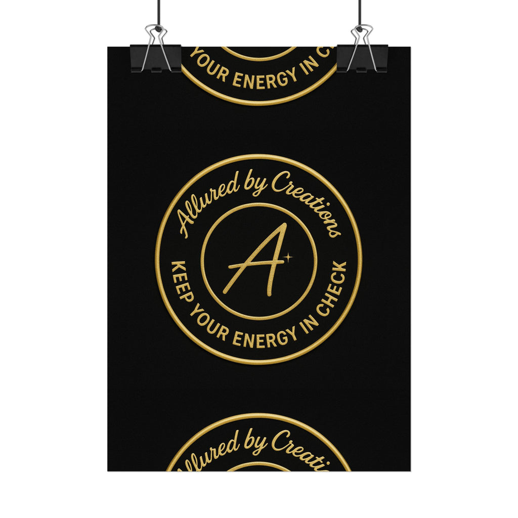 Keep Your Energy in Check Rolled Poster - Gold Emblem Wall Art | Allured By Creations
