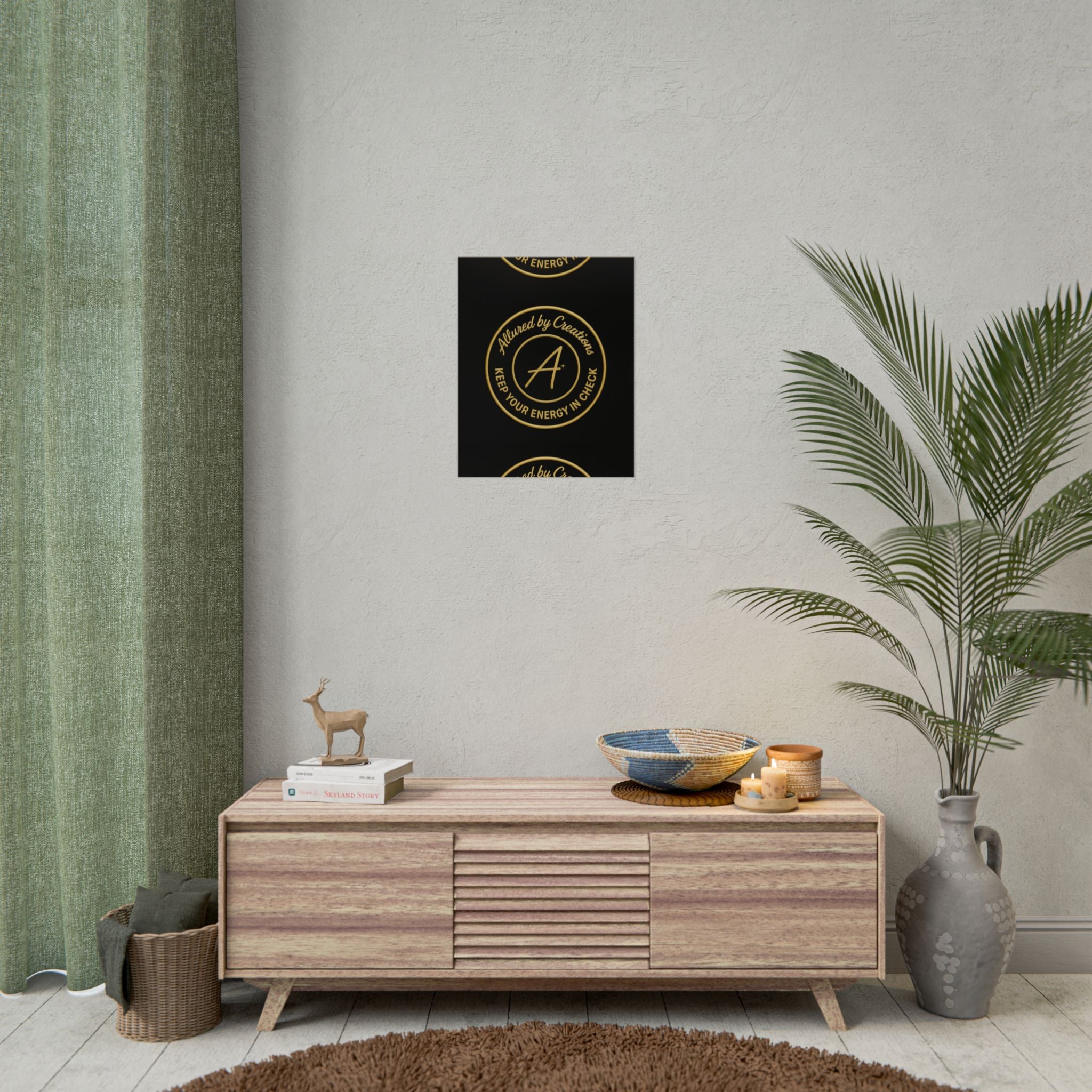 Keep Your Energy in Check Rolled Poster - Gold Emblem Wall Art | Allured By Creations