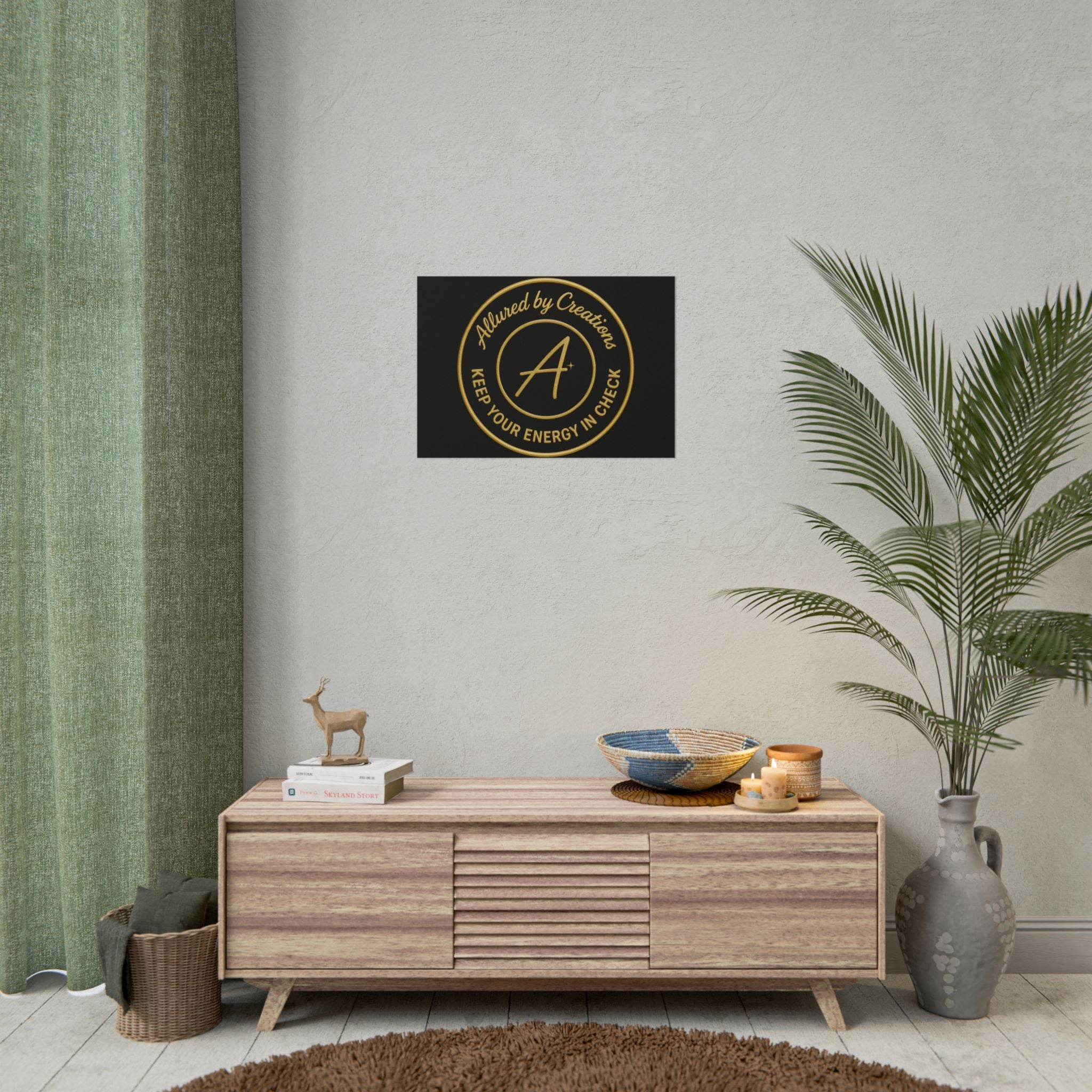 Keep Your Energy in Check Rolled Poster - Gold Emblem Wall Art | Allured By Creations