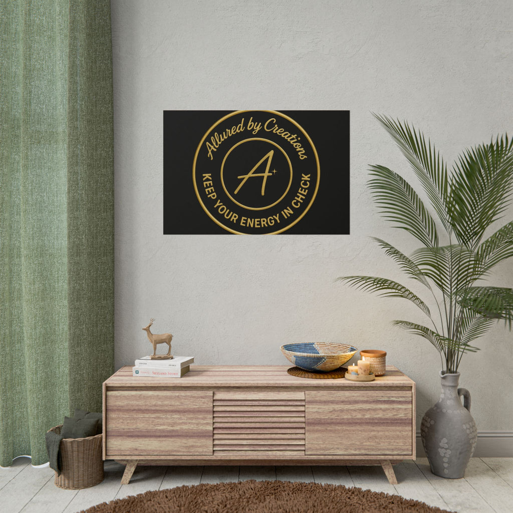 Keep Your Energy in Check Rolled Poster - Gold Emblem Wall Art | Allured By Creations