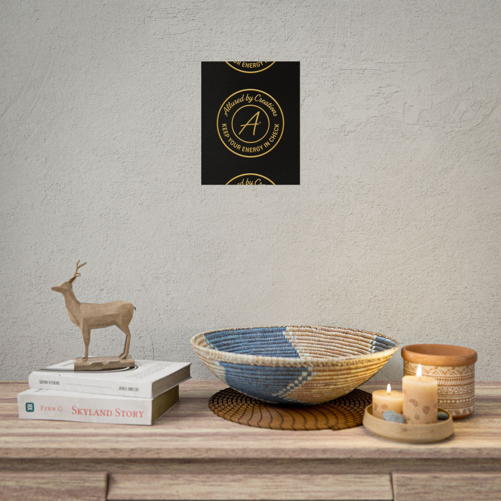 Keep Your Energy in Check Rolled Poster - Gold Emblem Wall Art | Allured By Creations