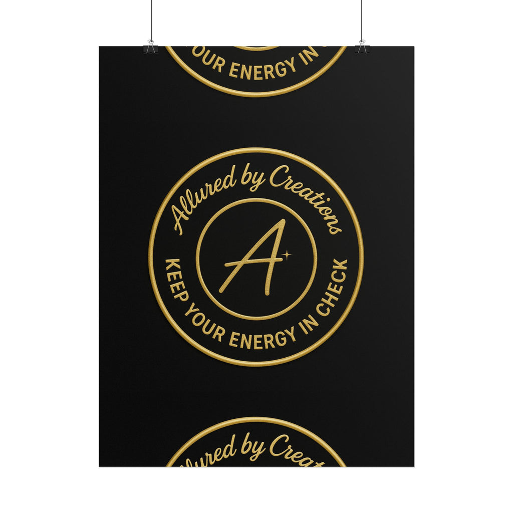 Keep Your Energy in Check Rolled Poster - Gold Emblem Wall Art | Allured By Creations