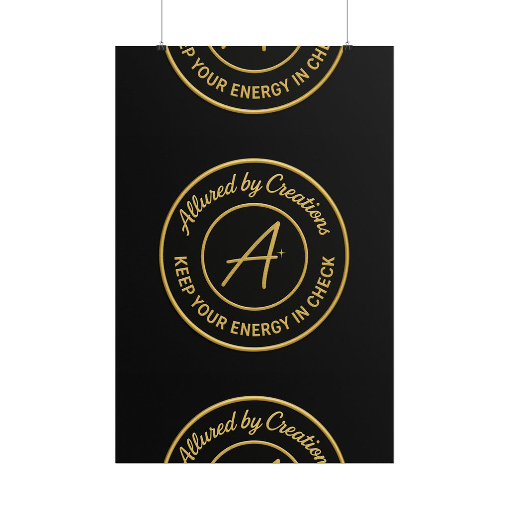 Keep Your Energy in Check Rolled Poster - Gold Emblem Wall Art | Allured By Creations