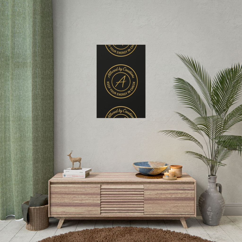 Keep Your Energy in Check Rolled Poster - Gold Emblem Wall Art | Allured By Creations