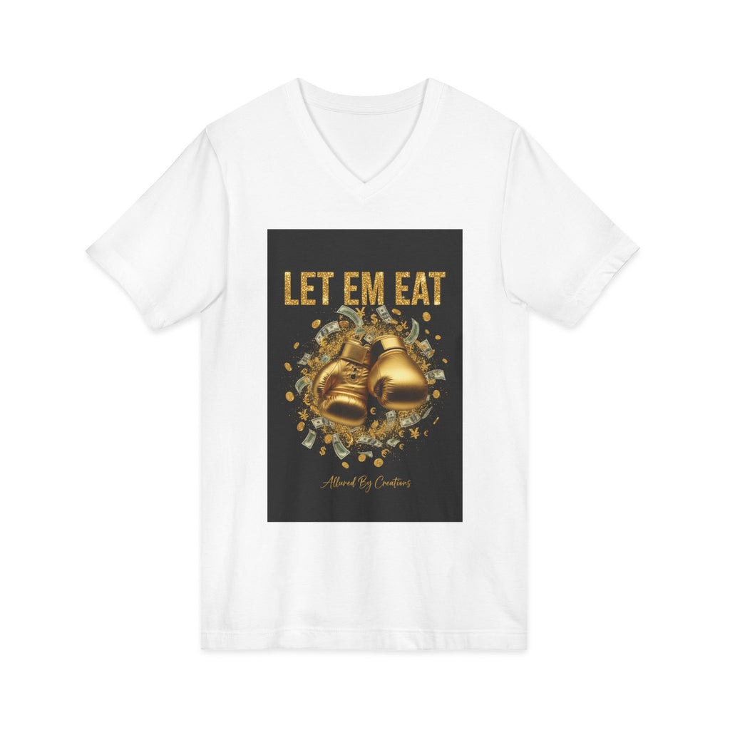 Let Them Eat Luxury Tee - Gold Glitter Statement Shirt | Allured By Creations