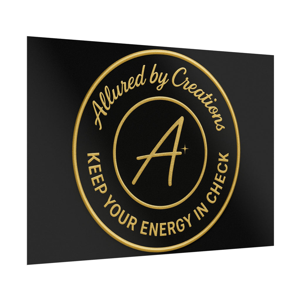 Keep Your Energy in Check Rolled Poster - Gold Emblem Wall Art | Allured By Creations