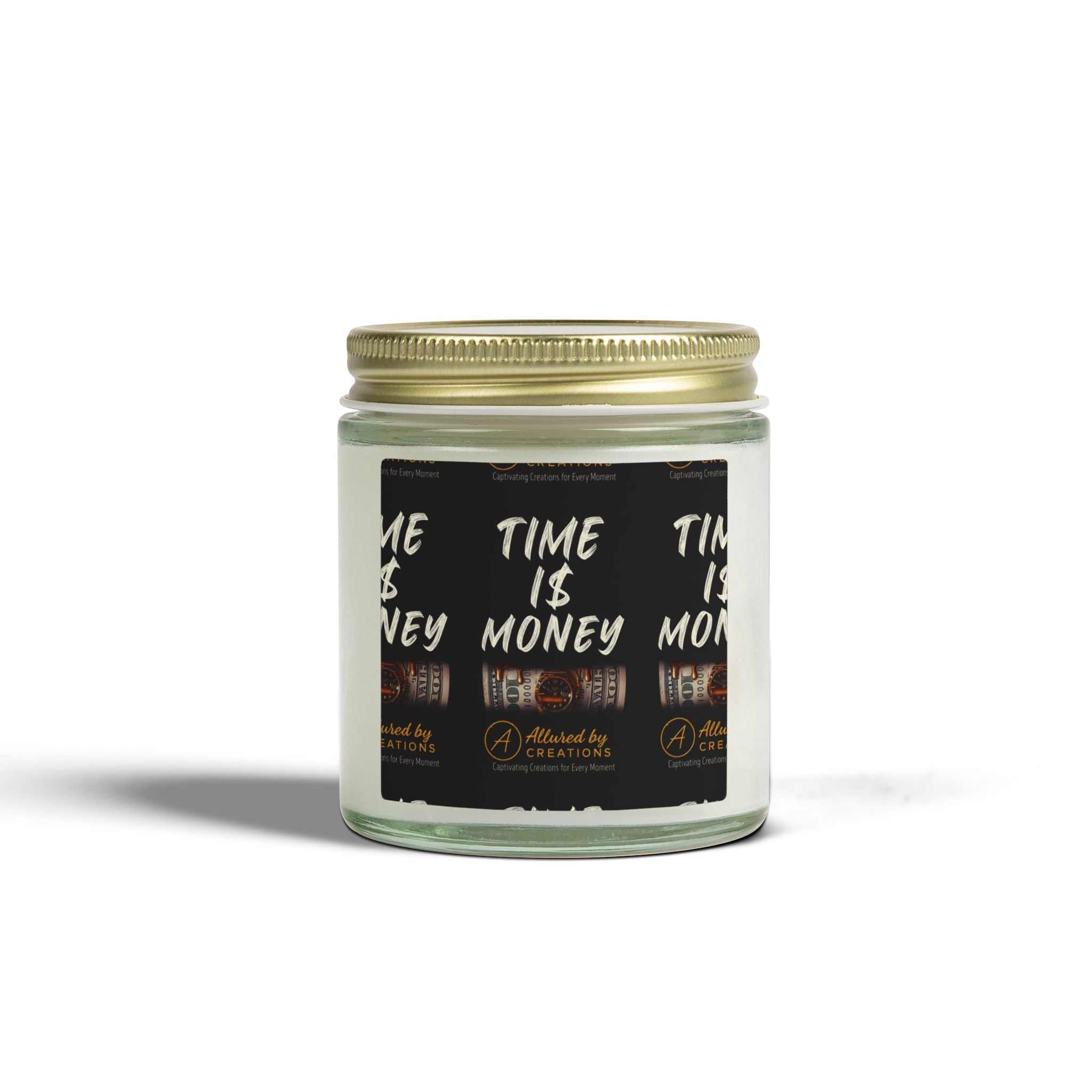 Time Is Money Candle 4oz/9oz - Coconut Apricot Soy Wax | Allured By Creations