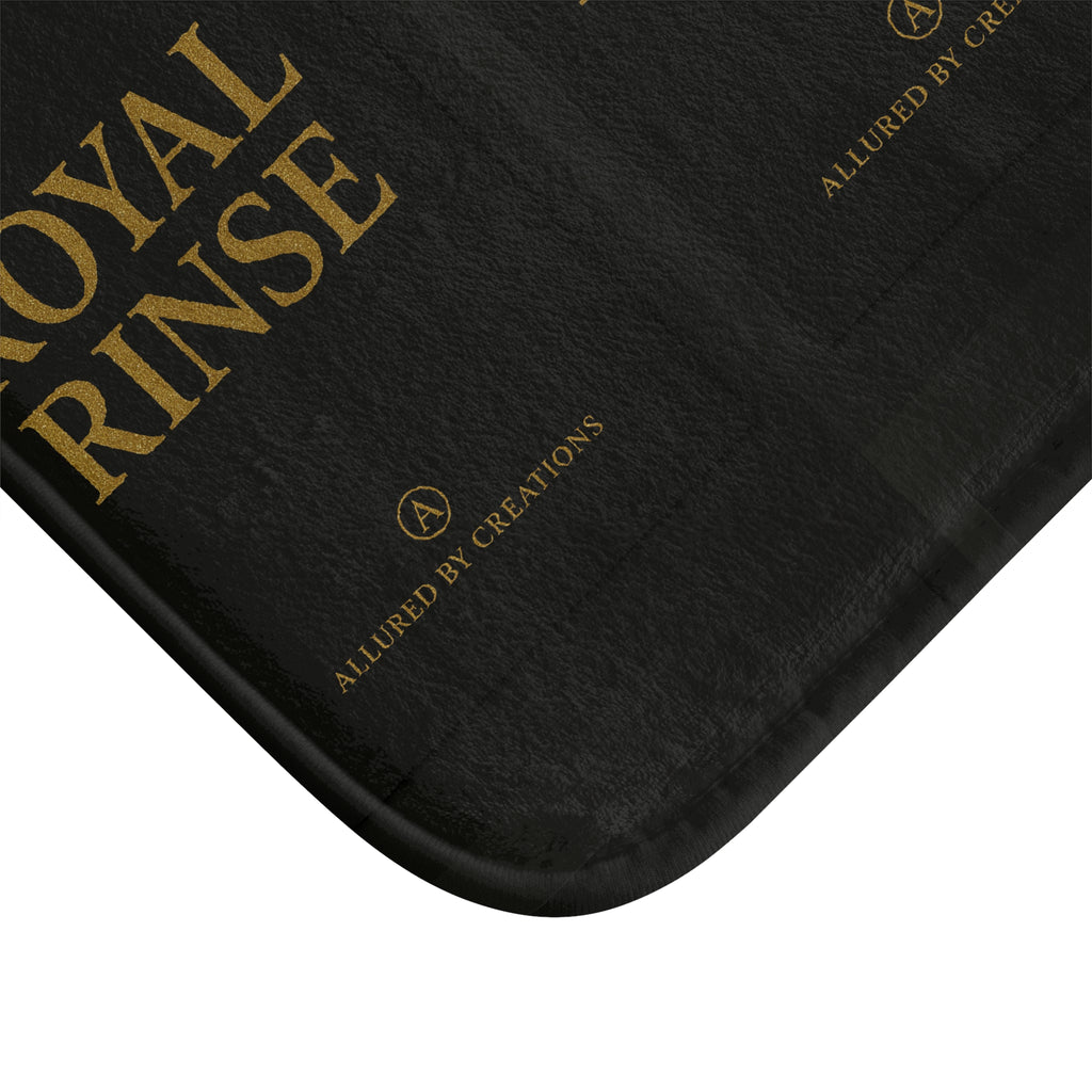 Royal Rinse 24K Gold Luxury Bathroom Rug Set - Black & Gold Bath Mat | Allured By Creations