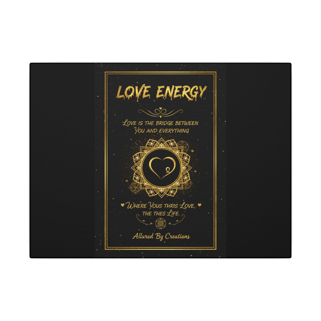 Love Energy Canvas Wall Art - Gold Mandala Heart | Allured By Creations