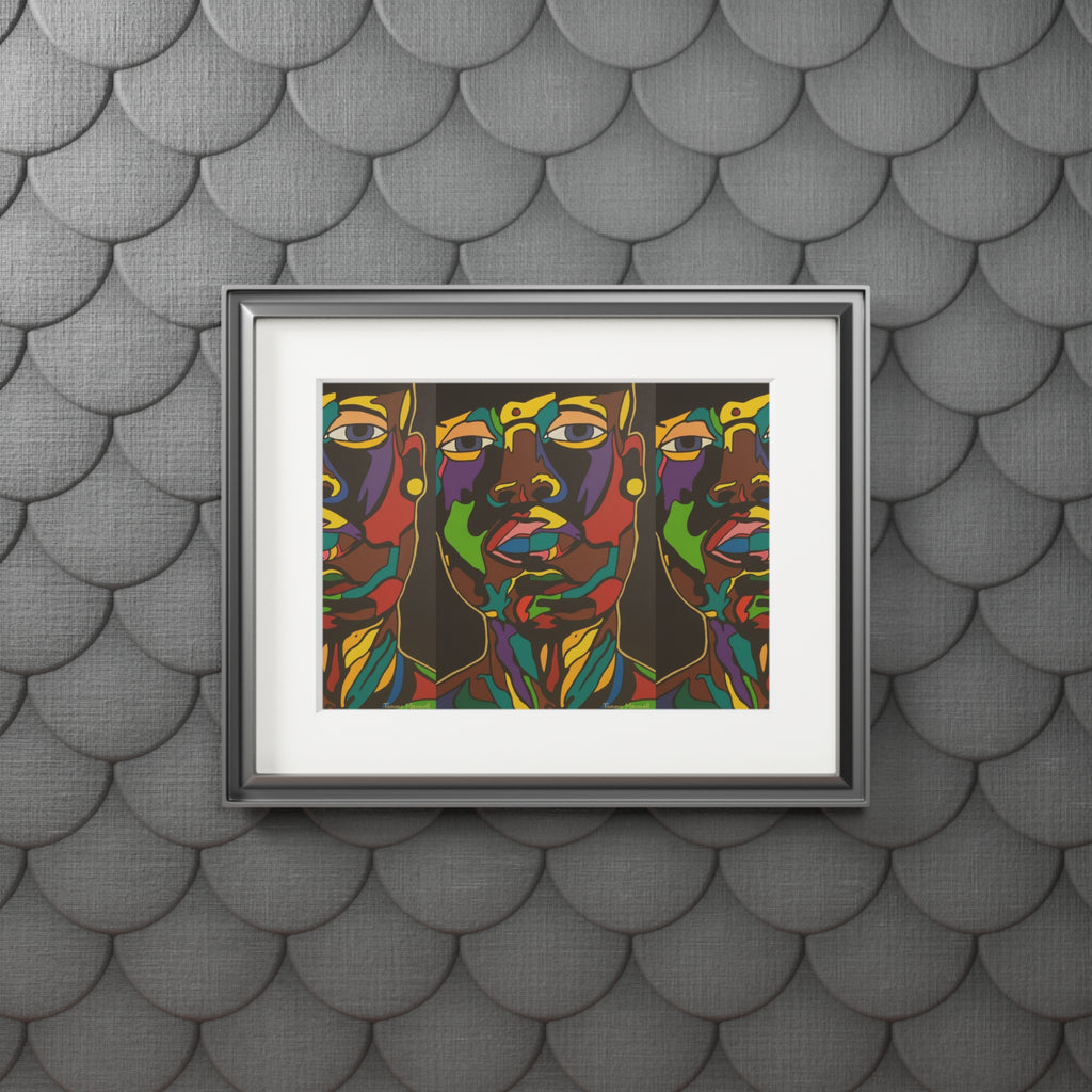 Colorful Pop Art Portrait Fine Art Print - Framed Passepartout | Allured By Creations