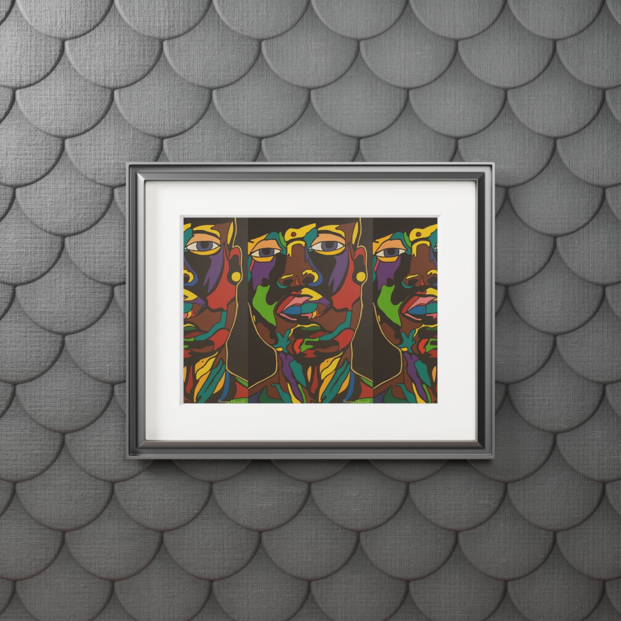 Colorful Pop Art Portrait Fine Art Print - Framed Passepartout | Allured By Creations