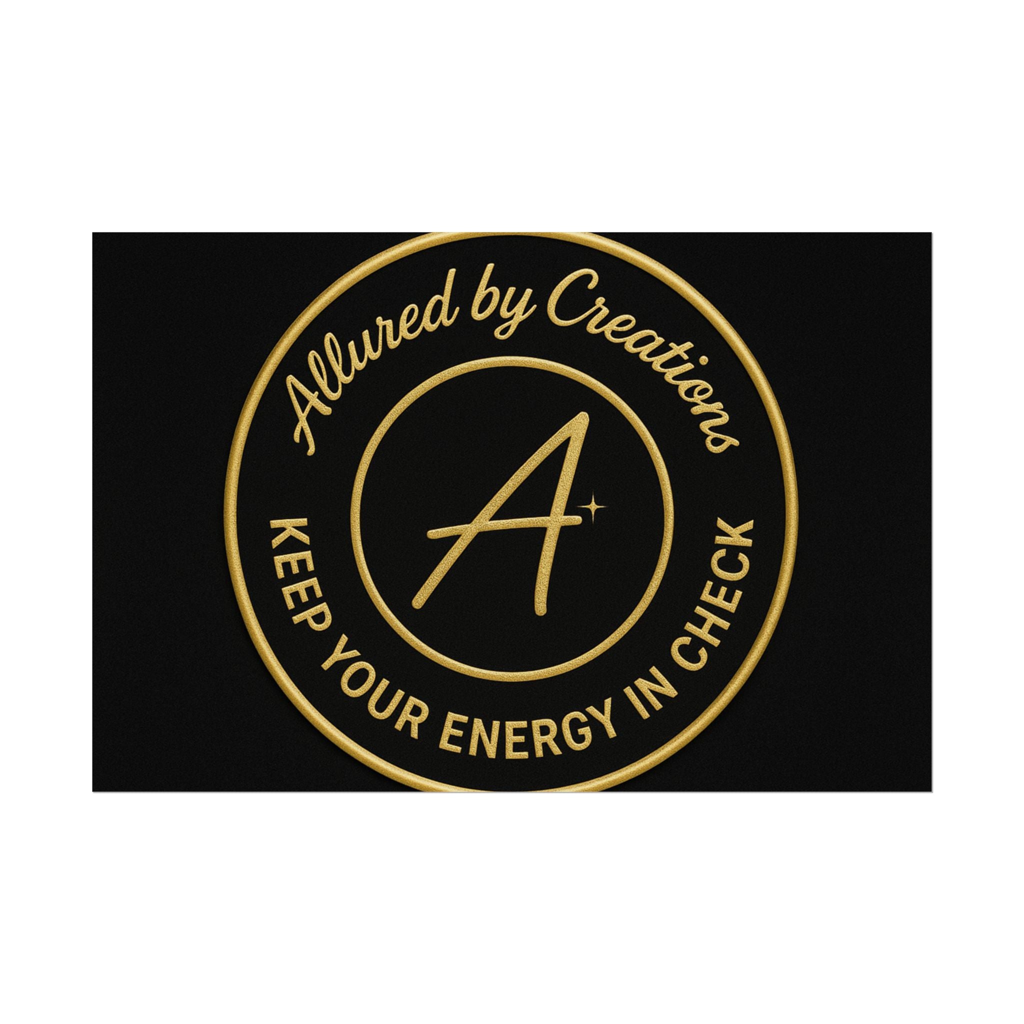 Keep Your Energy in Check Rolled Poster - Gold Emblem Wall Art | Allured By Creations