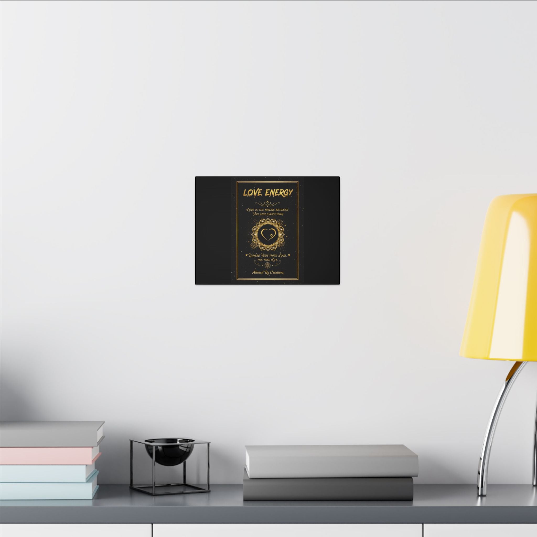 Love Energy Canvas Wall Art - Gold Mandala Heart | Allured By Creations