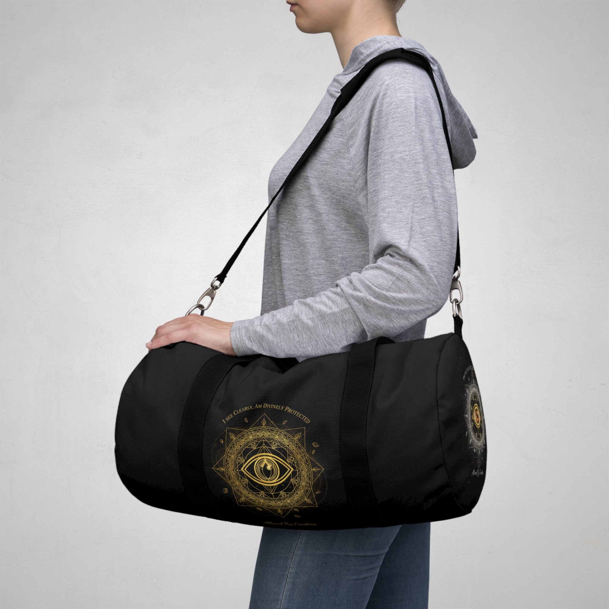 Protected By Divine Vision Luxury Duffel Bag | Allured by Creations