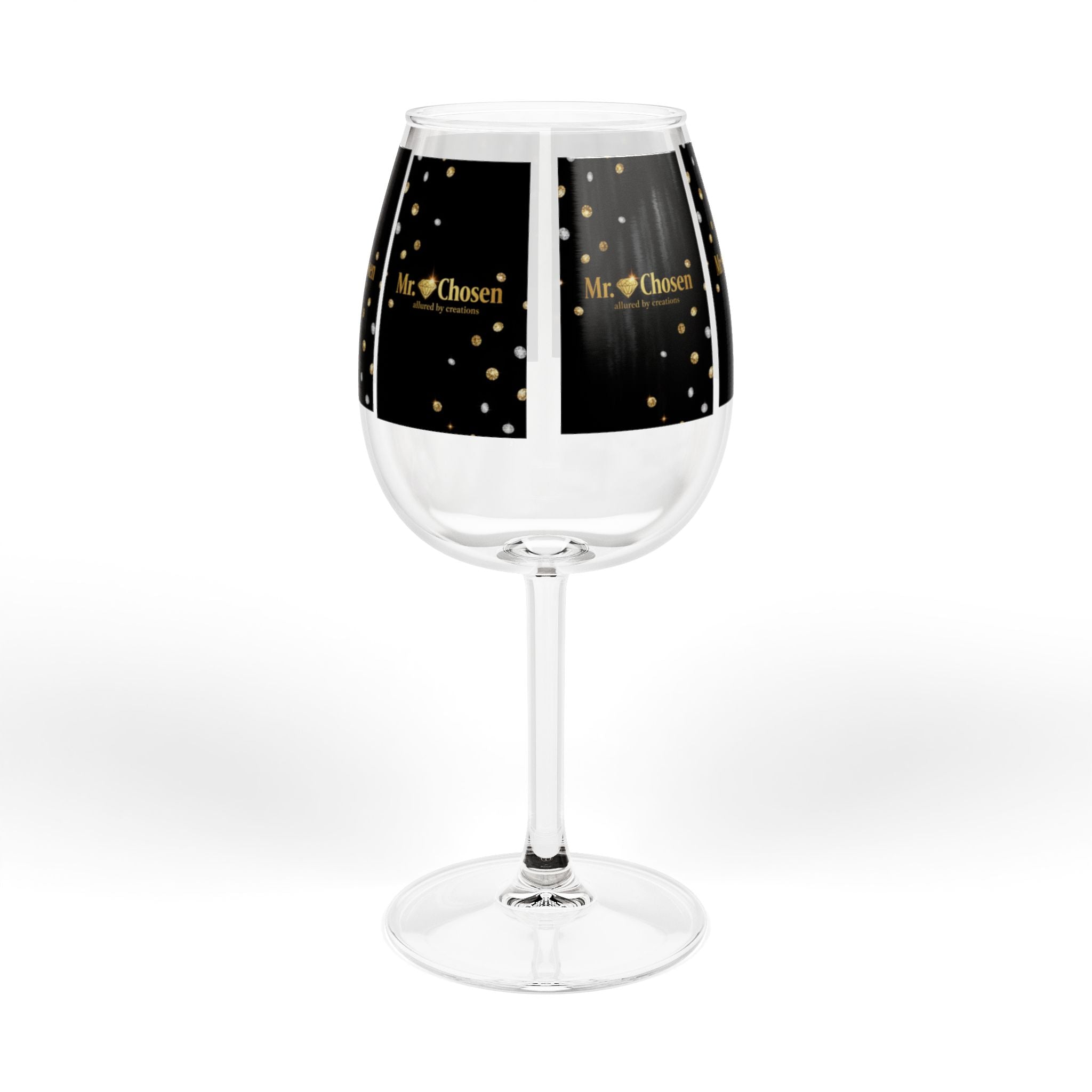 Mr Chosen — Luxury Gold & Diamond 12oz Wine Glass | Spiritual Celebration Stemware | Allured by Creations