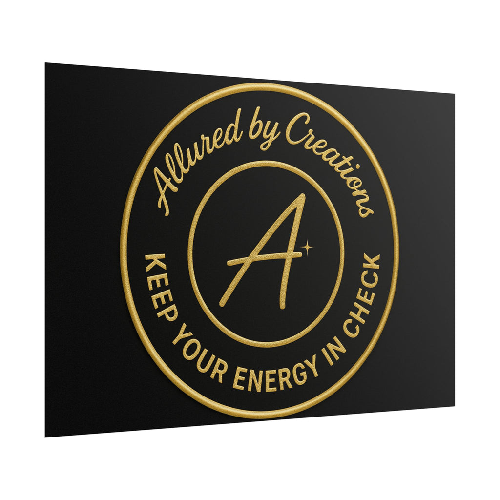 Keep Your Energy in Check Rolled Poster - Gold Emblem Wall Art | Allured By Creations