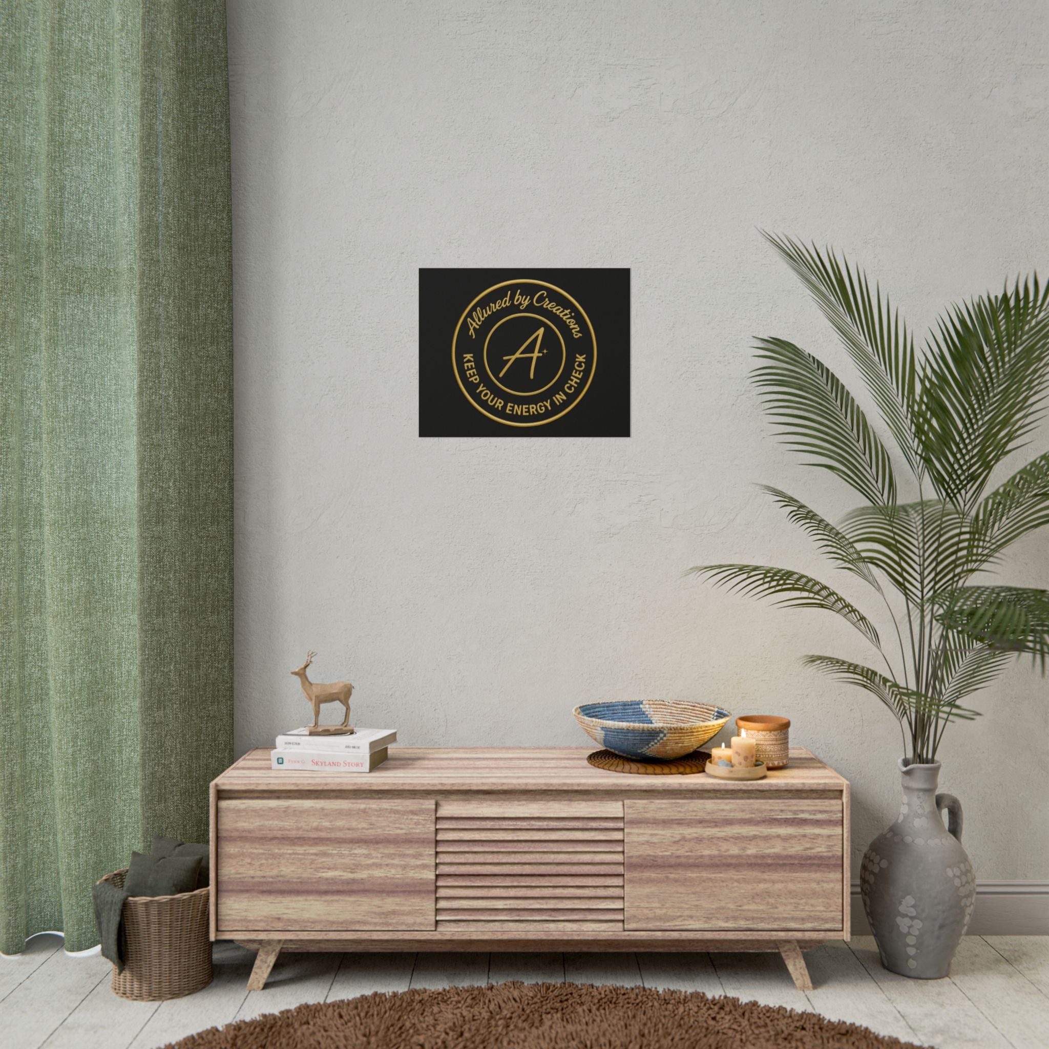 Keep Your Energy in Check Rolled Poster - Gold Emblem Wall Art | Allured By Creations