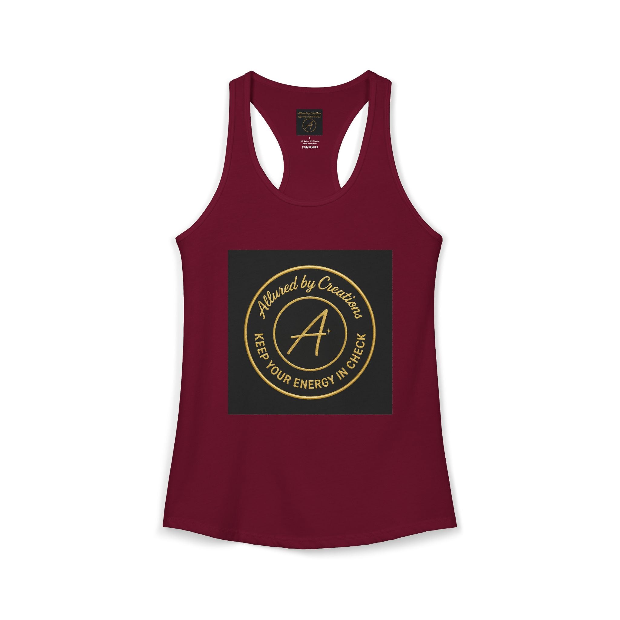 Keep Your Energy in Check Racerback Tank - Spiritual Apparel | Allured By Creations