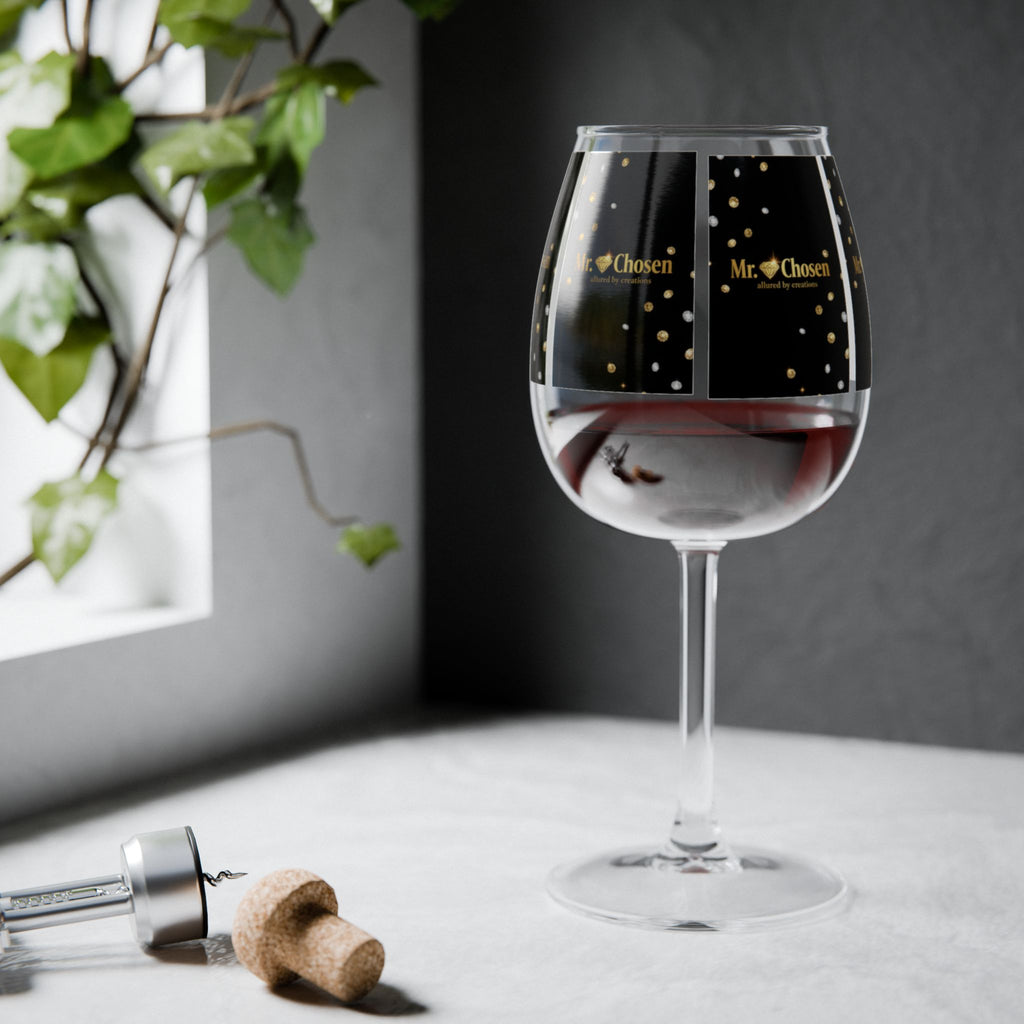 Mr Chosen — Luxury Gold & Diamond 12oz Wine Glass | Spiritual Celebration Stemware | Allured by Creations