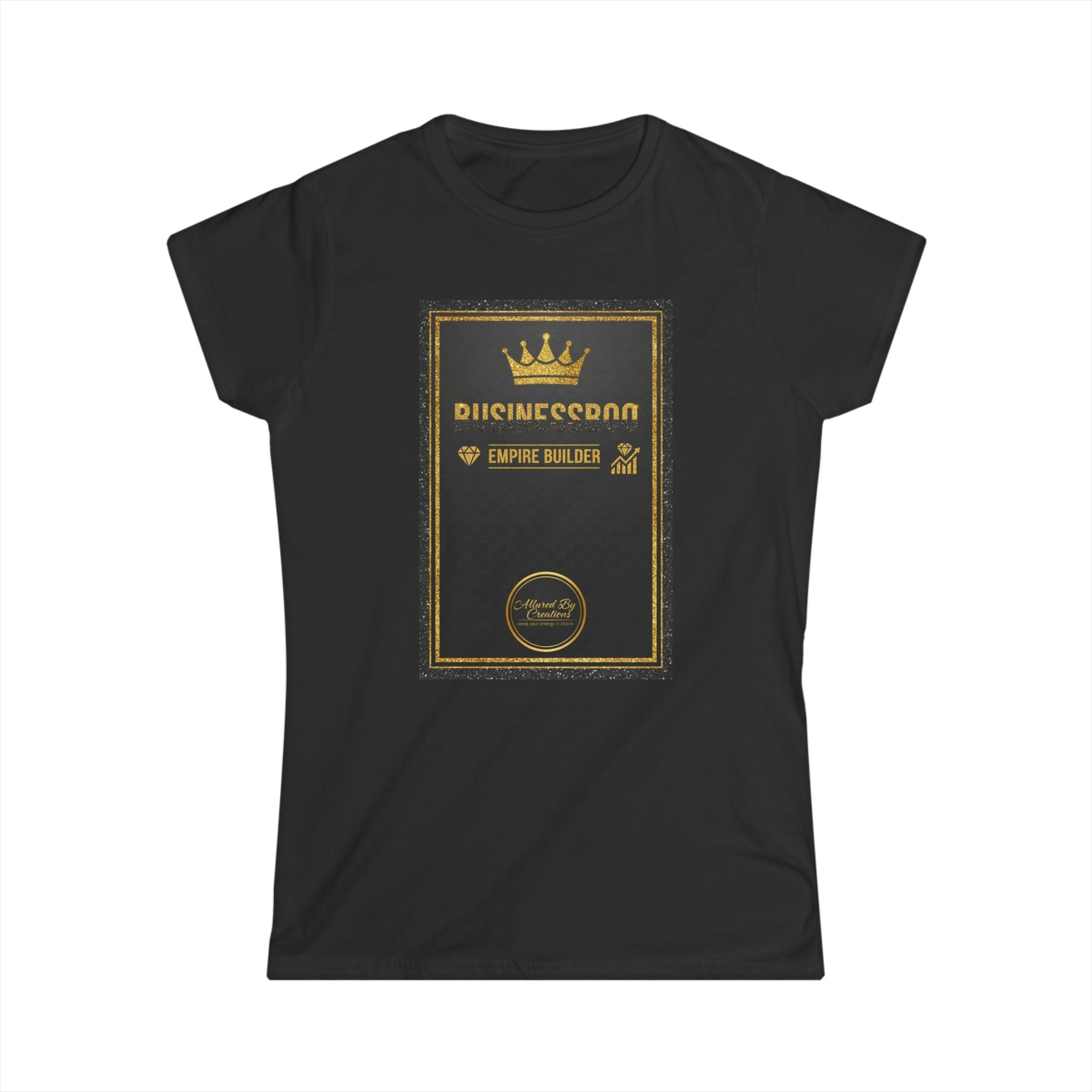 Women's Tee - Vintage Gold Crown 'Businesswoman Empire Builder' Graphic with allured by creations signature