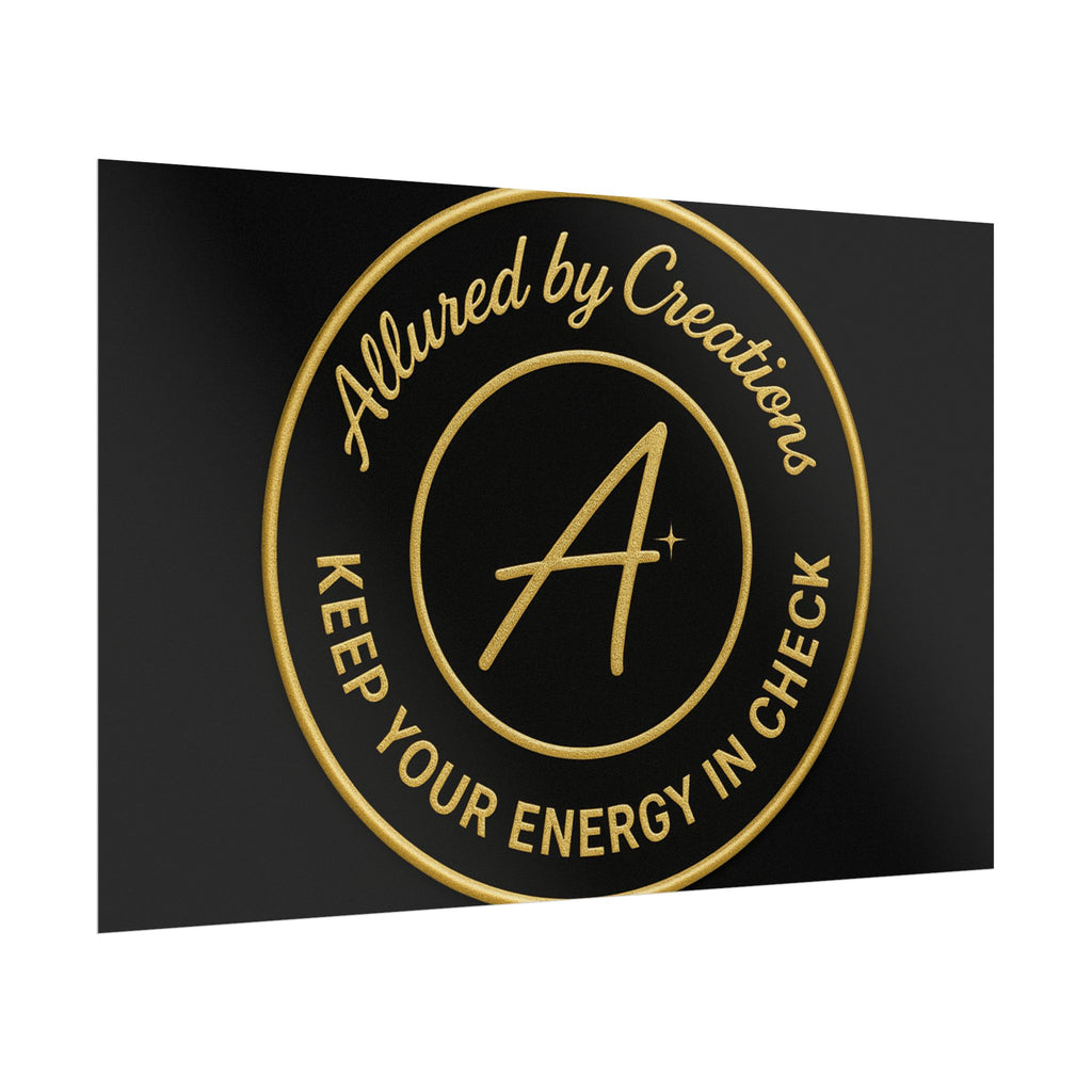 Keep Your Energy in Check Rolled Poster - Gold Emblem Wall Art | Allured By Creations