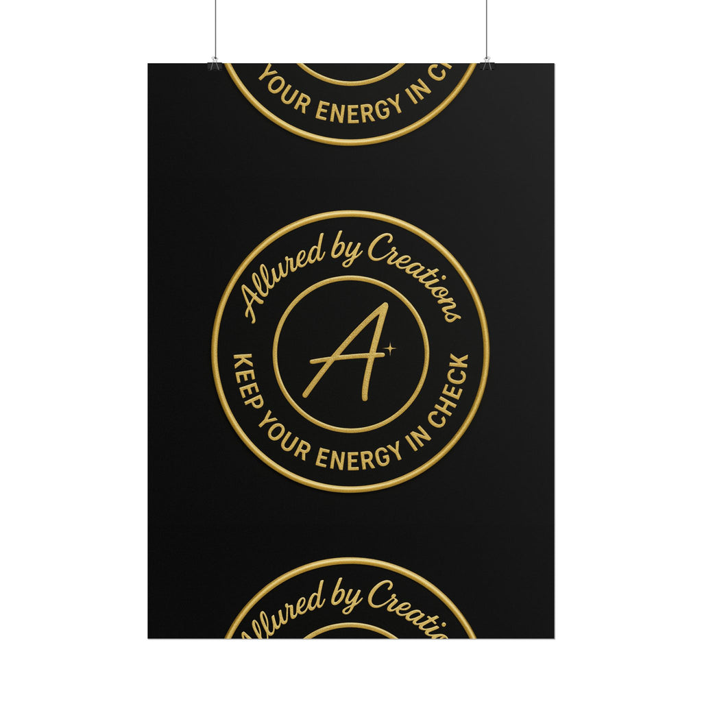 Keep Your Energy in Check Rolled Poster - Gold Emblem Wall Art | Allured By Creations