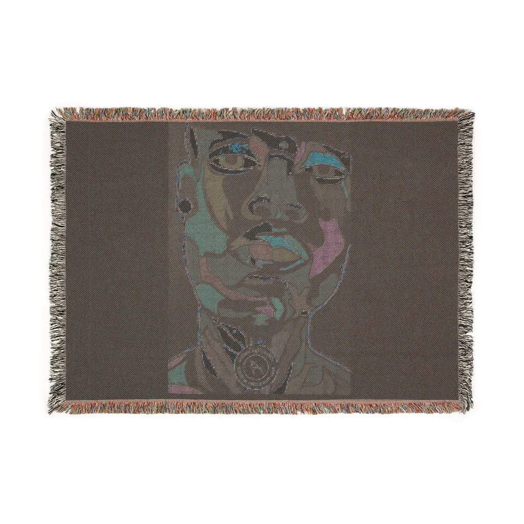 Uziel Protection Woven Blanket - Abstract Portrait Art | Allured By Creations
