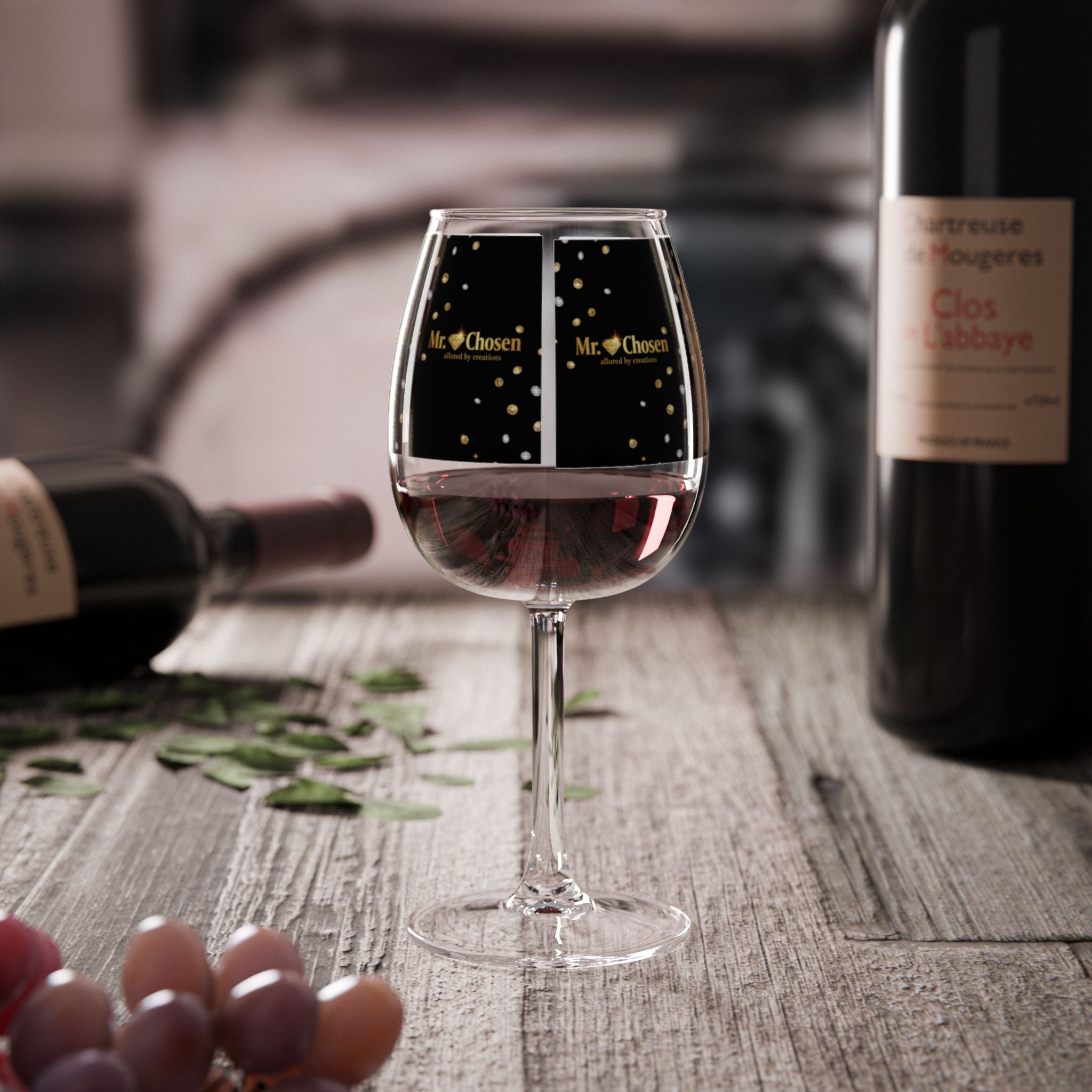 Mr Chosen — Luxury Gold & Diamond 12oz Wine Glass | Spiritual Celebration Stemware | Allured by Creations